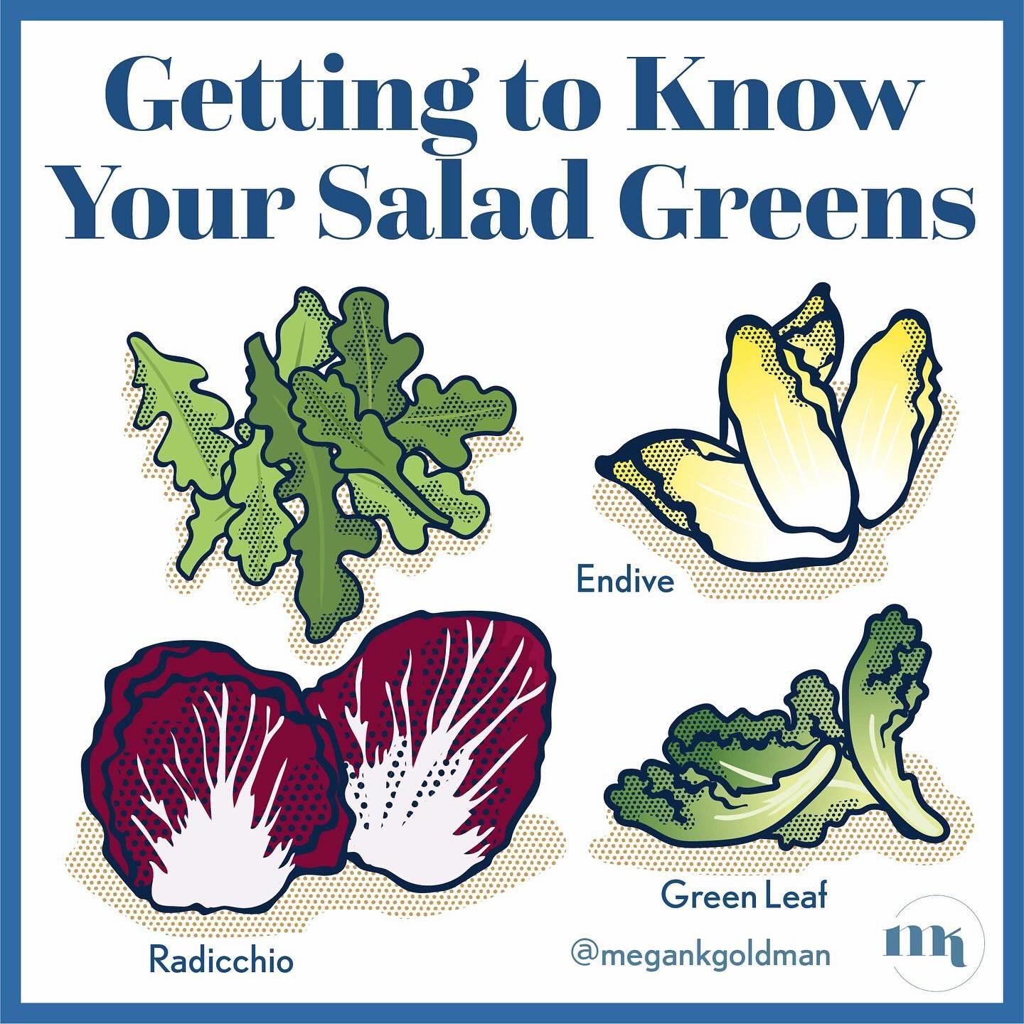 Getting to Know Your Salad Greens

Oh the sun is shining here in New York City &amp; boy-o-boy do I love the feel of Spring on my face &amp; shoulders &amp; all things lead to freshness &amp; greens for me! 

When making salads I love using a variety