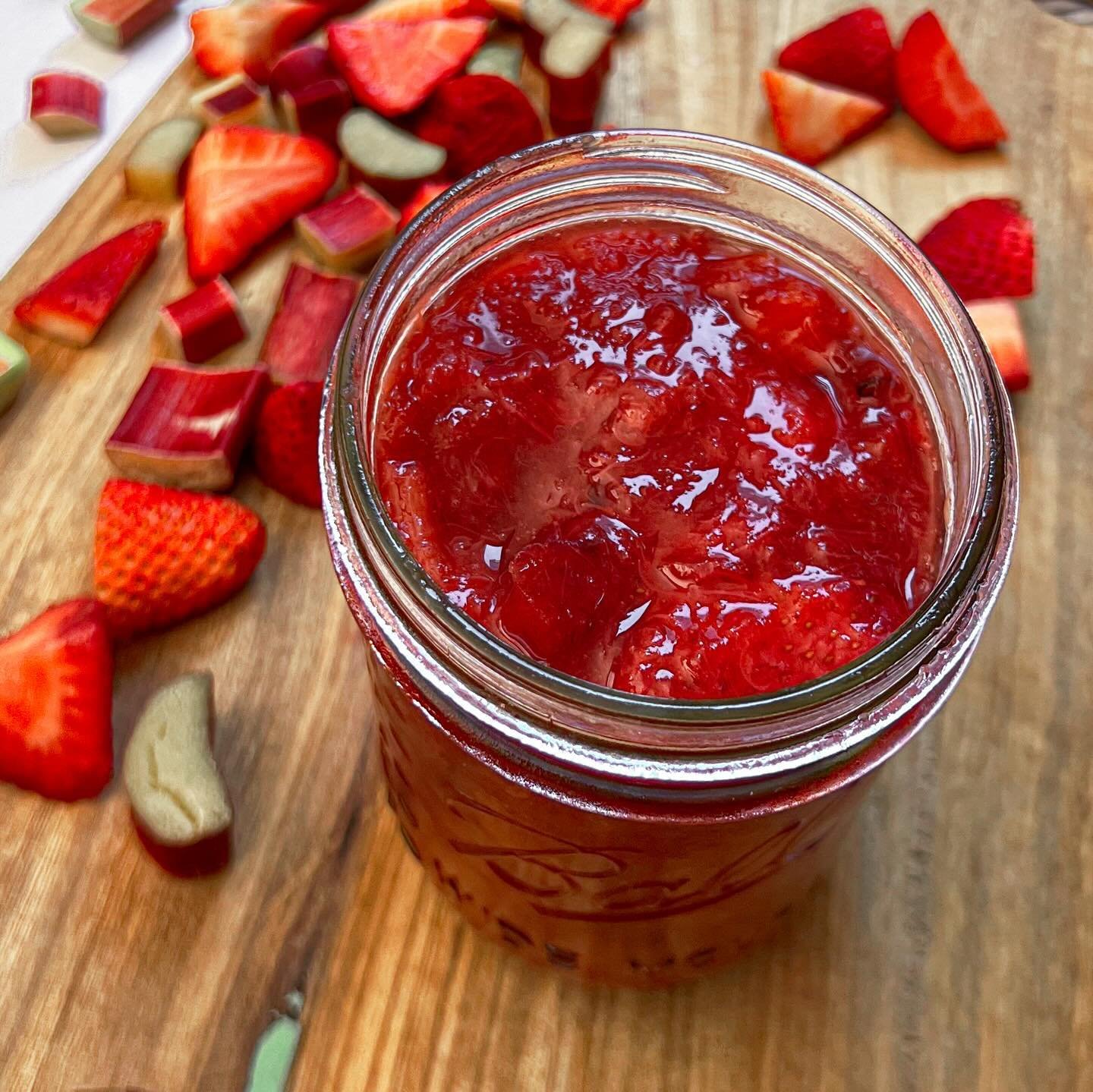 Rhubarb &amp; Strawberry Compote 

Spring is a special time of year. One of my favorite treats to see appear at the market is rhubarb, I love to stalk this gorgeous stalk of goodness. Fun fact, well scary fact, you can&rsquo;t eat rhubarb leaves, the