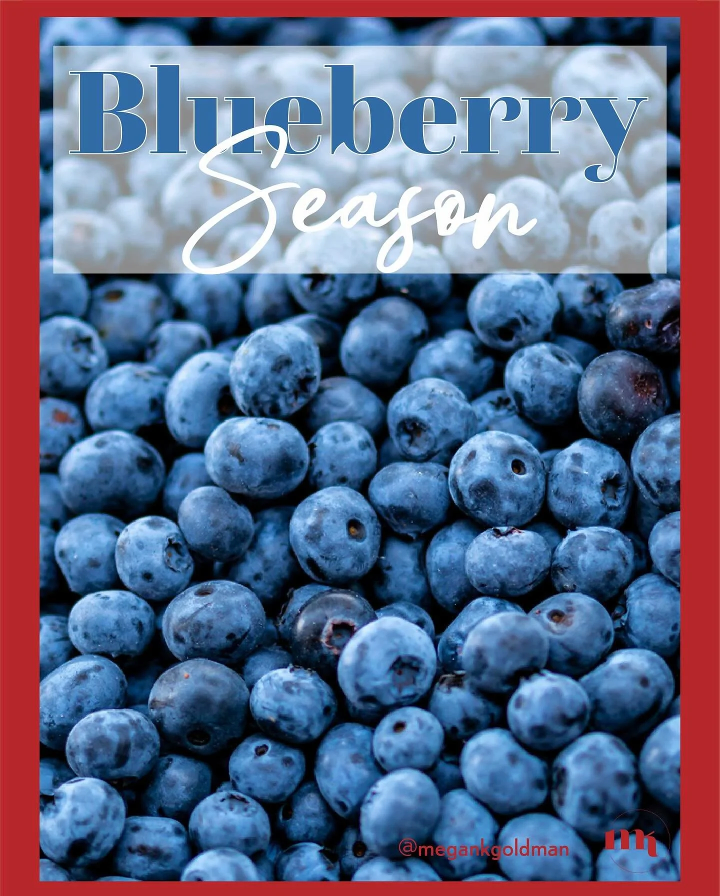 Blueberry Season 

Hi friends! It&rsquo;s officially blueberry season &amp; I am berry excited! These little blue gems are at their peak right now: plump, sweet &amp; bursting with flavor. Whether you enjoy them fresh from the farmers&rsquo; market, 