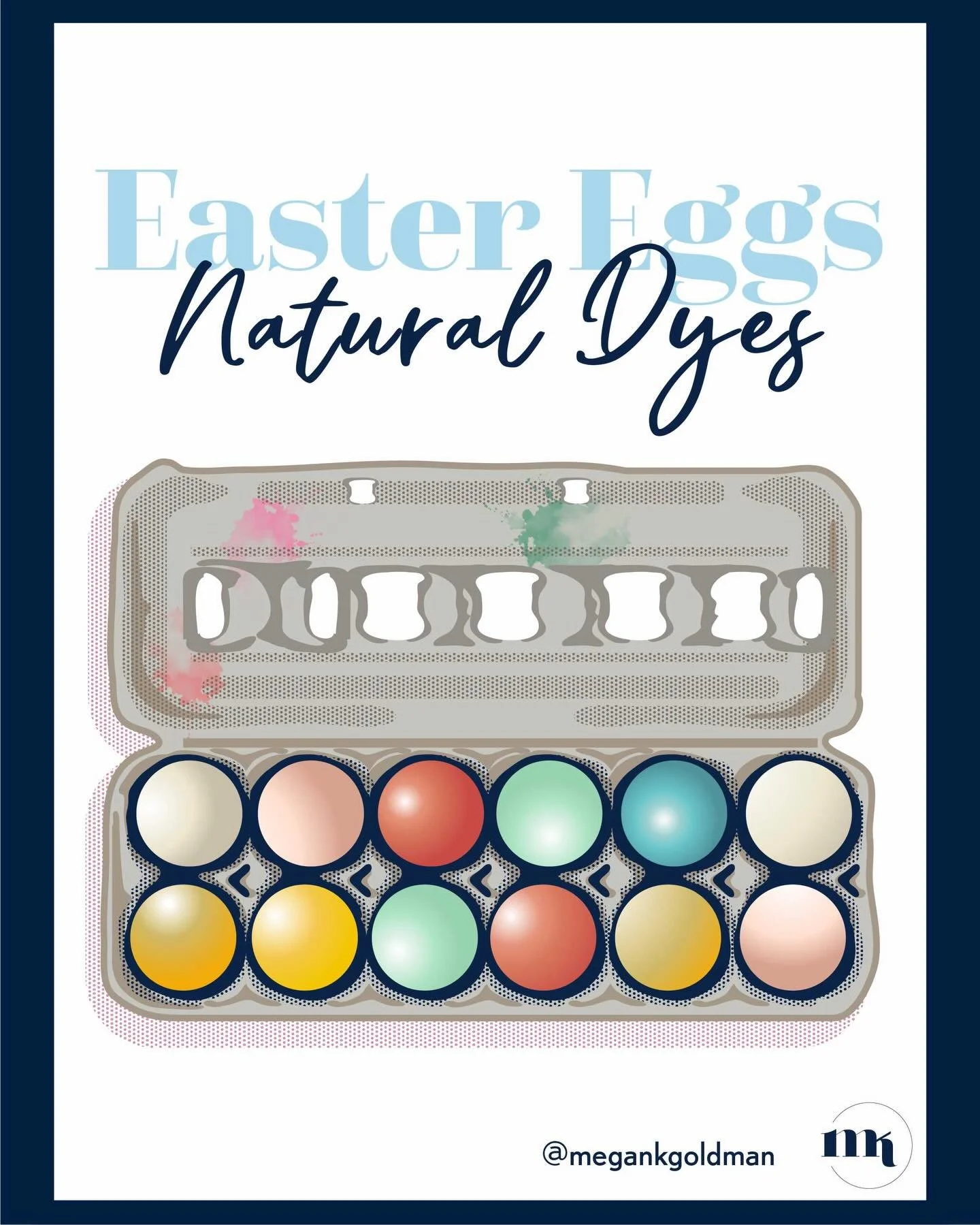Naturally Dyed Easter Eggs 

I love holiday fun &amp; Easter eggs is no exception. I have a simple &amp; fun way to dye eggs with natural ingredients that adds a creative twist to a classic tradition. Skip the synthetic stuff &amp; raid your fridge o