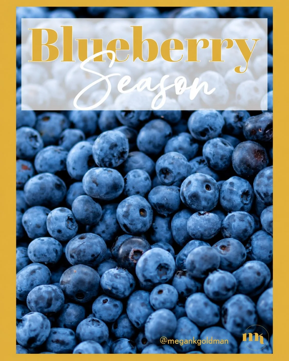 Blueberry Season 

Hi friends! It&rsquo;s officially blueberry season &amp; I am berry excited! These little blue gems are at their peak right now: plump, sweet &amp; bursting with flavor. Whether you enjoy them fresh from the farmers market, baked i