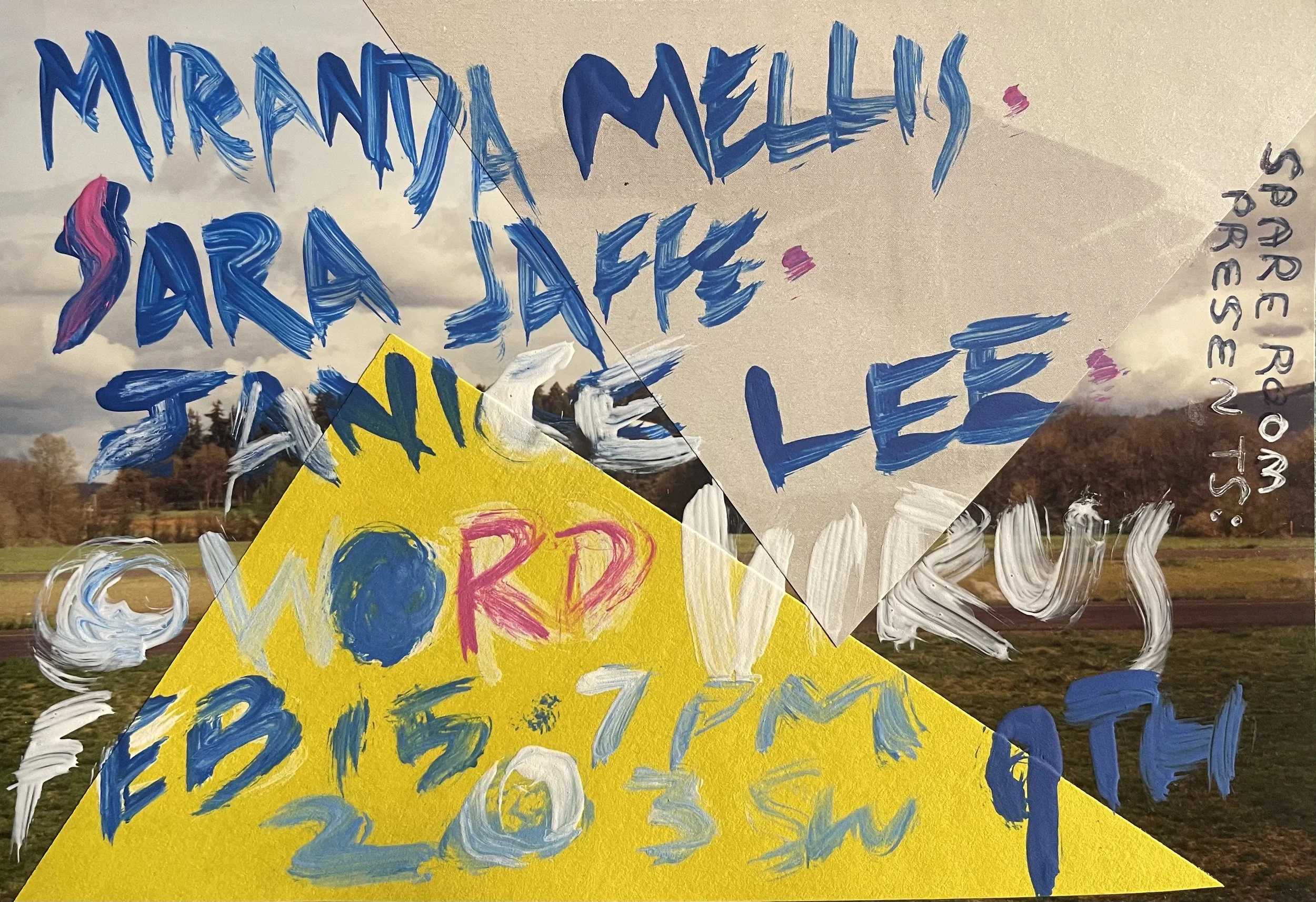 Spare Room Presents: Miranda Mellis, Sara Jaffe, Janice Lee