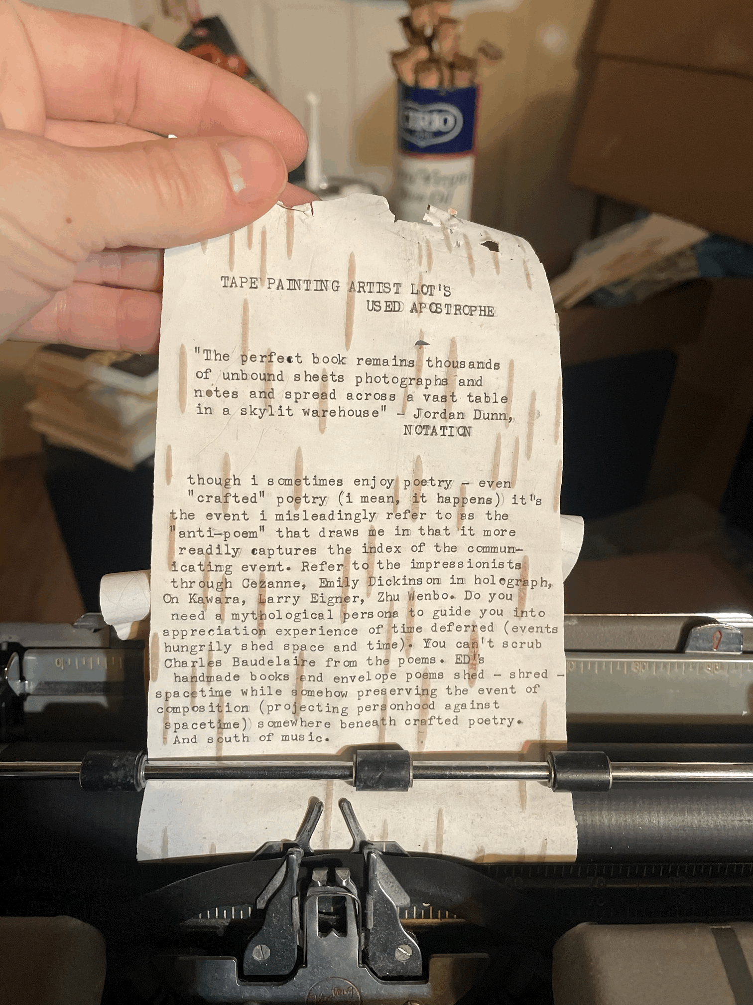 Heiken Gallery Art Opening: Tape Painting Artist Lot's Used Apostrophe 