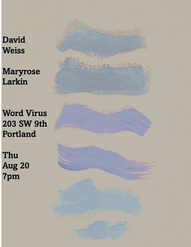 Poetry Reading: David Weiss & Maryrose Larkin