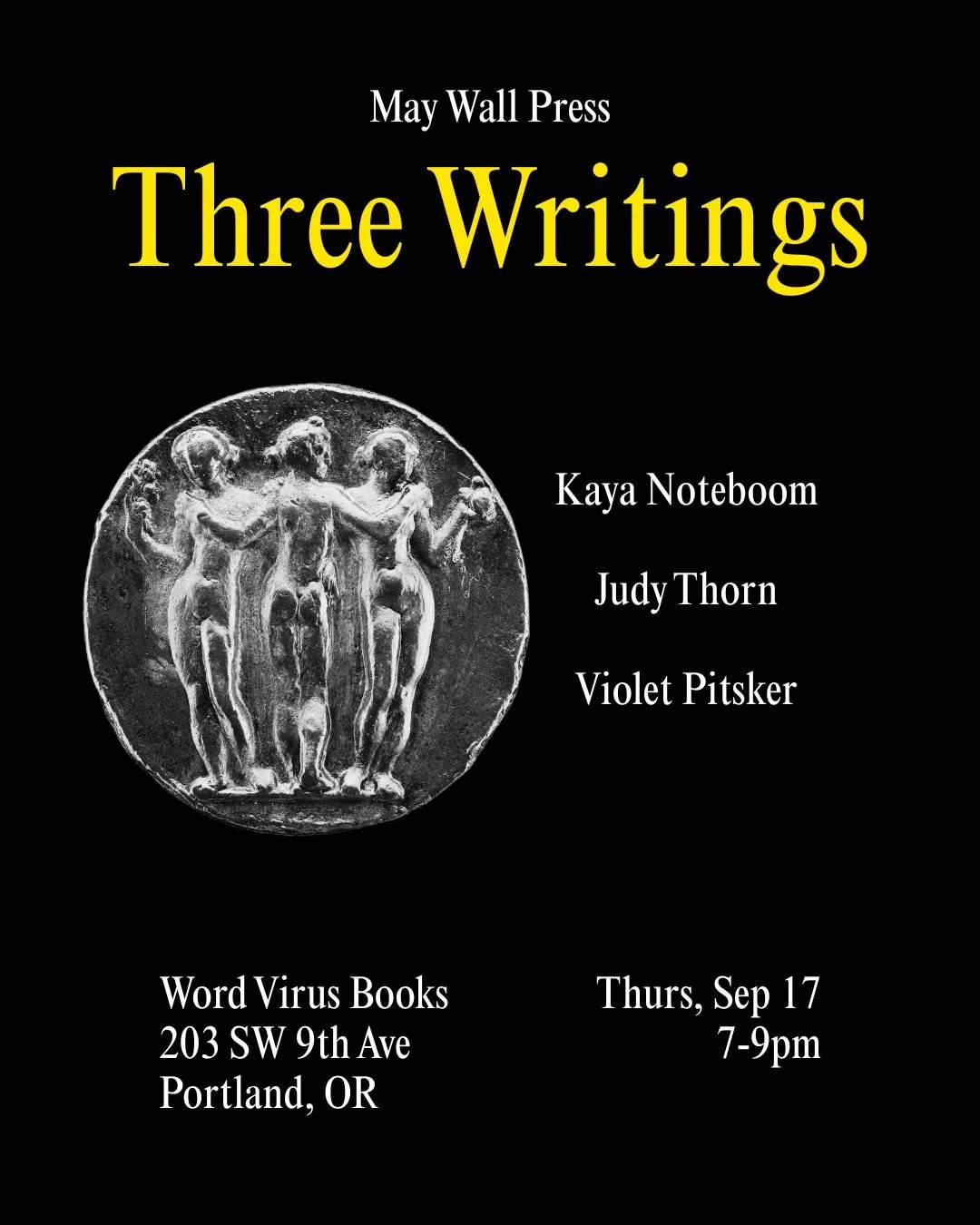 May Wall Press presents three works by three local writers