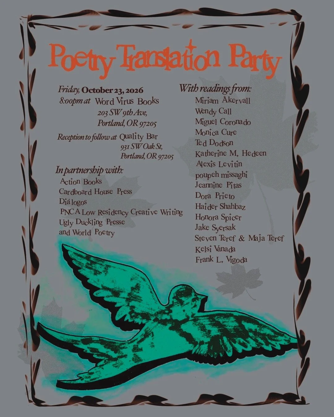 Poetry Translation Reading &amp; Party