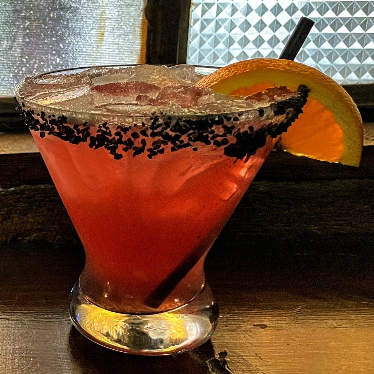 The Prickly Pear Margarita is the perfect choice when you're in the mood for a sweeter margarita. Made with Patron Silver tequila, Cointreau, agave, fresh lime juice, and prickly pear syrup, this cocktail is sure to satisfy on a sunny spring day! Als