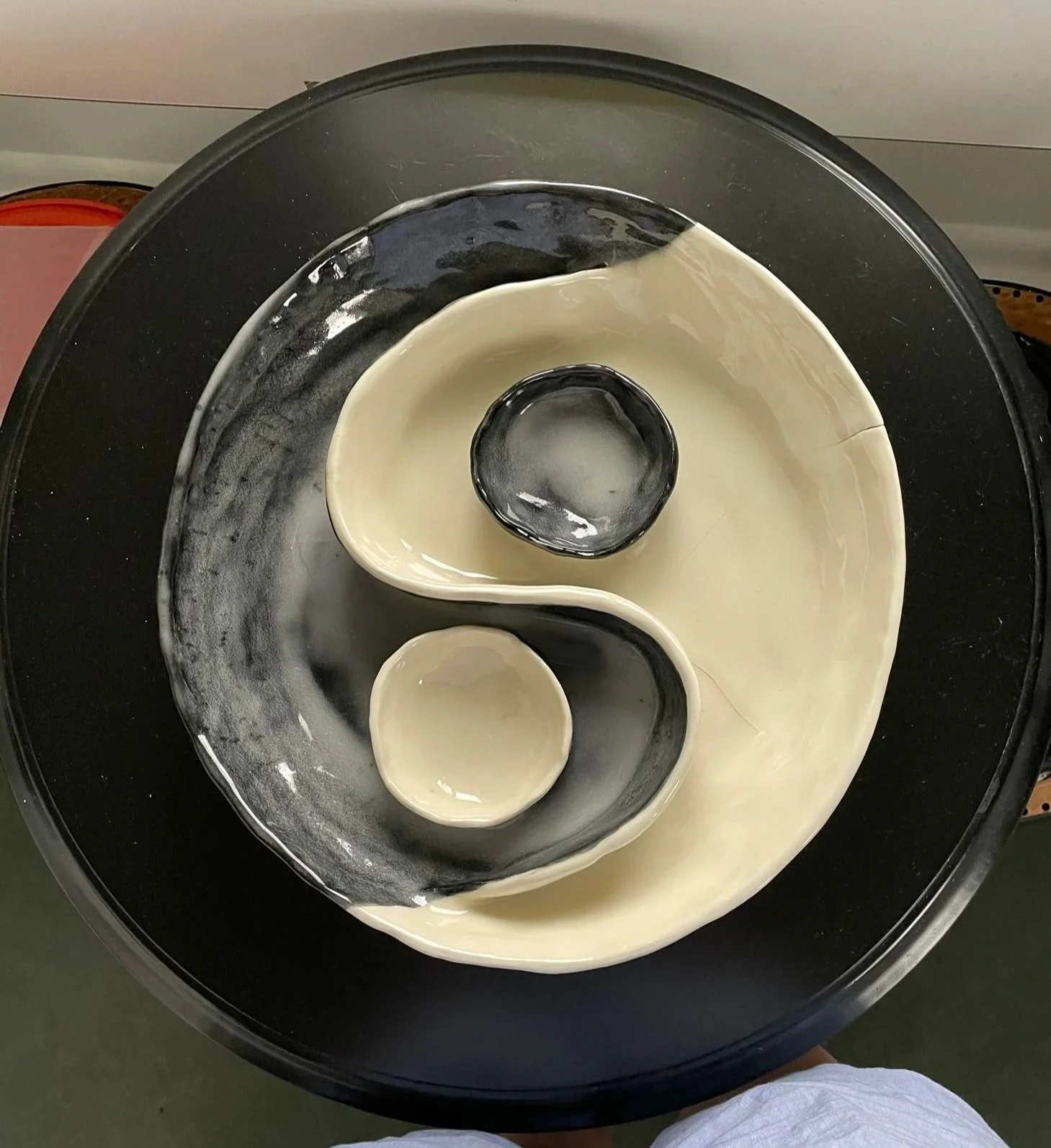 Ceramic, Pottery, Bowl, Handmade, Artisanal, hand built, unique, chip and dip bowl