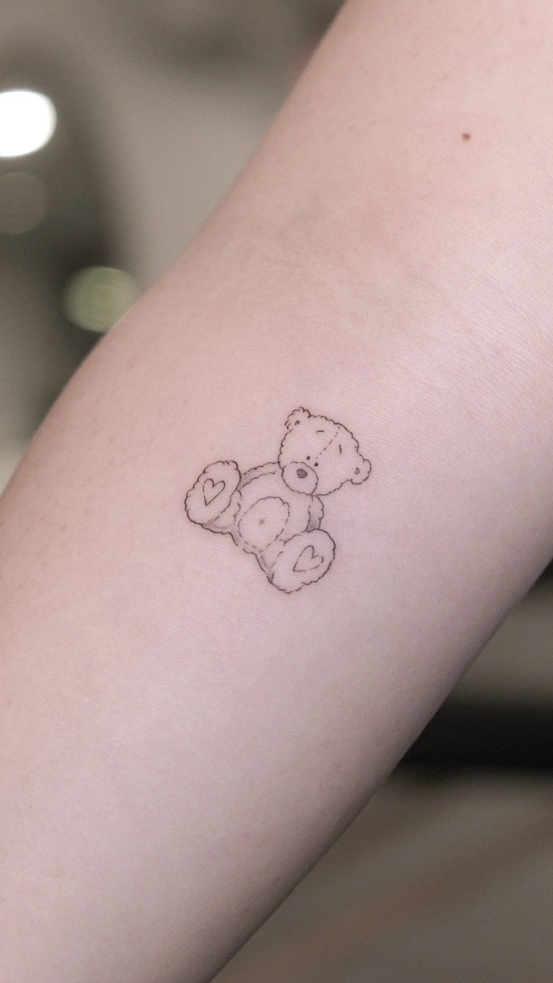 First Tattoo NYC Small teddy Bear arm