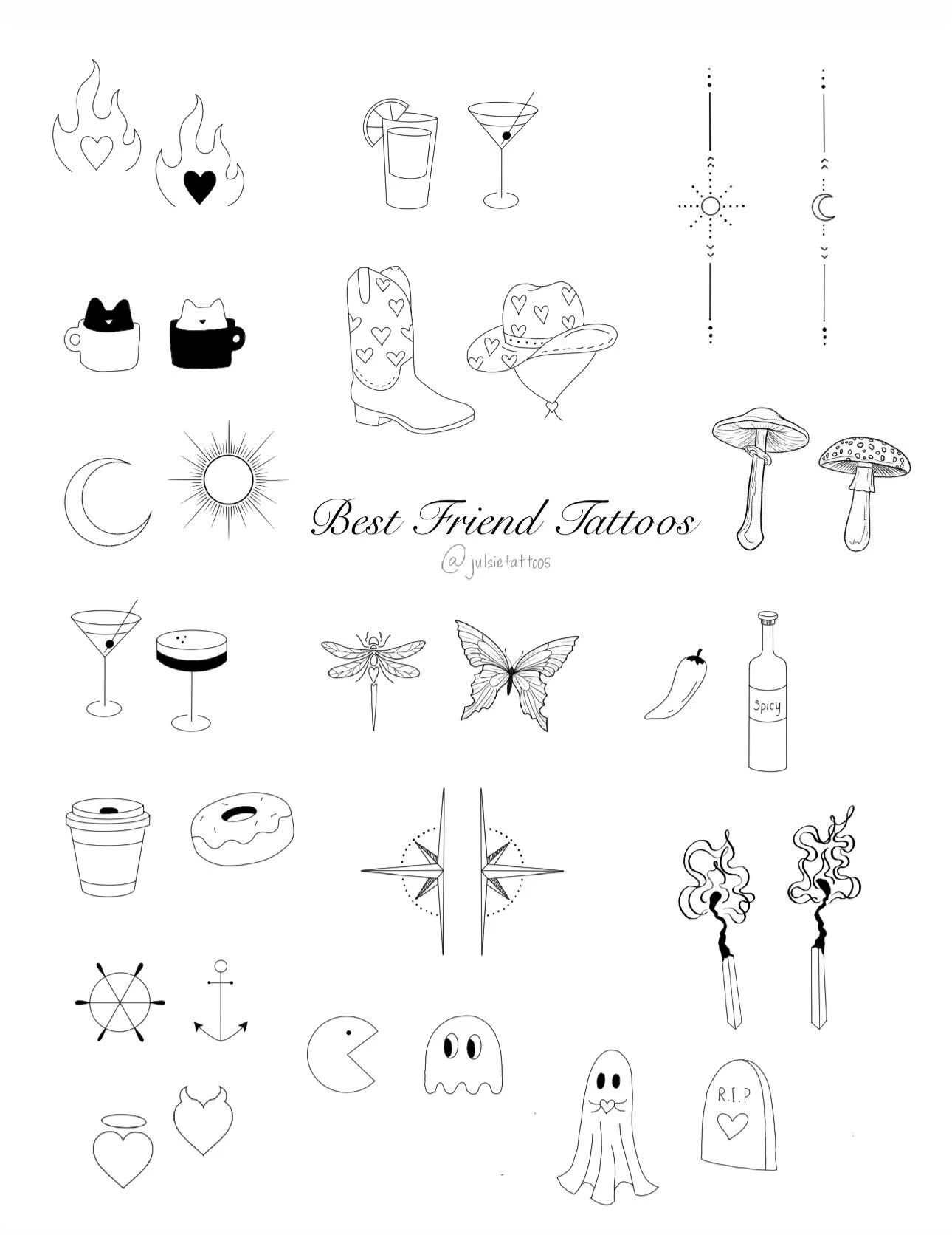 Summer Flash Tattoo Designs by Julsie