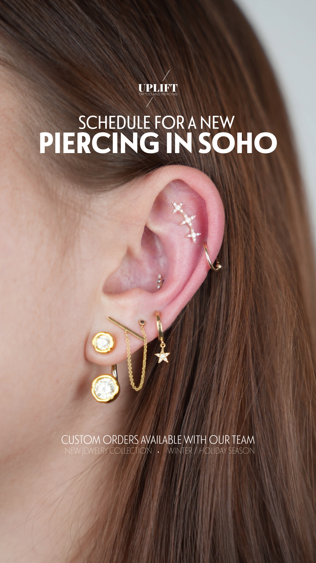 new ear piercing curated by Bussy