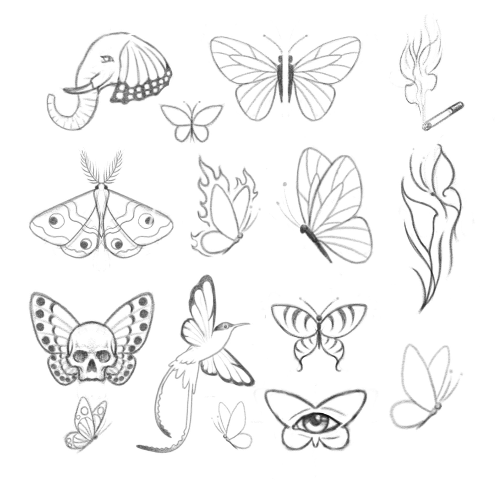 butterfly flash tattoo