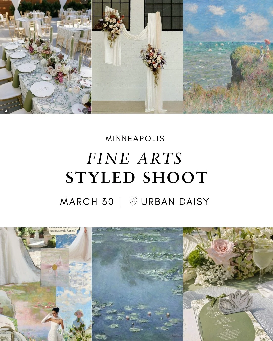 It may be snowing out but spring is on the way!

Photographers, videographers and content creators- Join us for this fine arts inspired springtime styledshoot!

Hosted by @realmplanning , @kalie.nicole.events and @kpimagery at the luxurious @urbandai