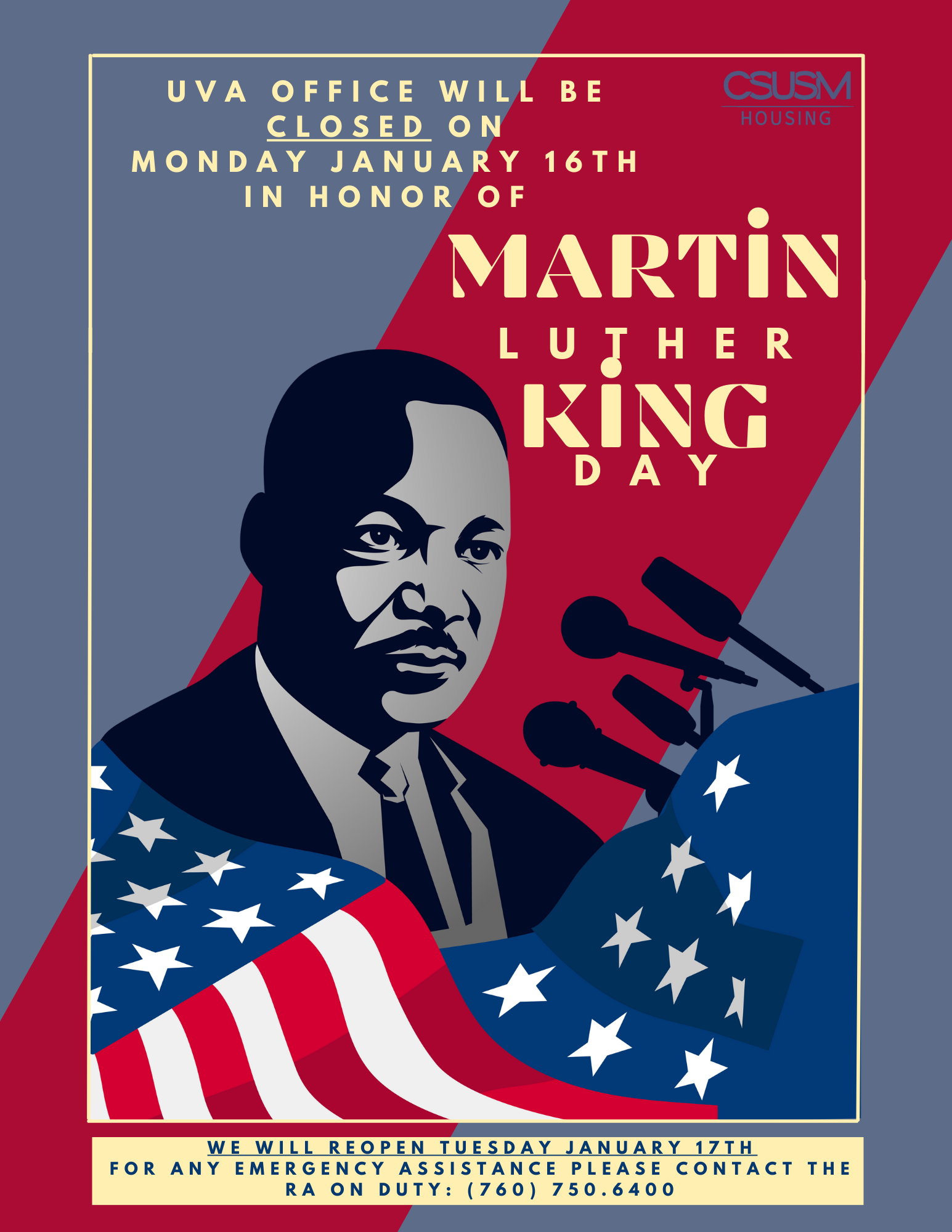 MLK Office Closure Sign