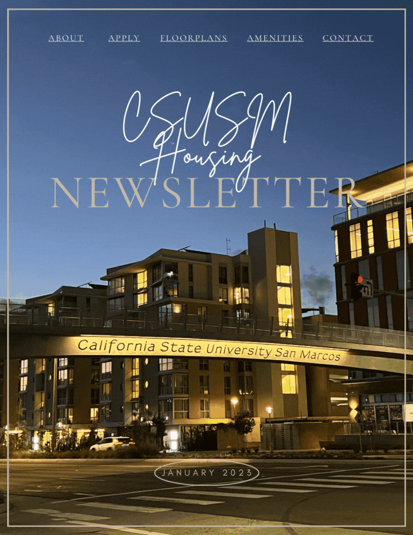 CSUSM Housing Newsletter
