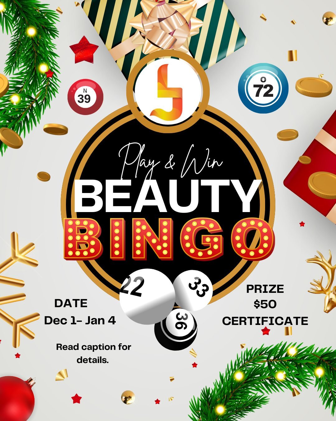 he Annual Ladi Jai Beauty Bingo is Back!

We&rsquo;re excited to announce the return of our annual Ladi Jai Beauty Bingo, starting December 1 through January 4! This year, we&rsquo;re bringing even more fun, excitement, and a chance to win. The first