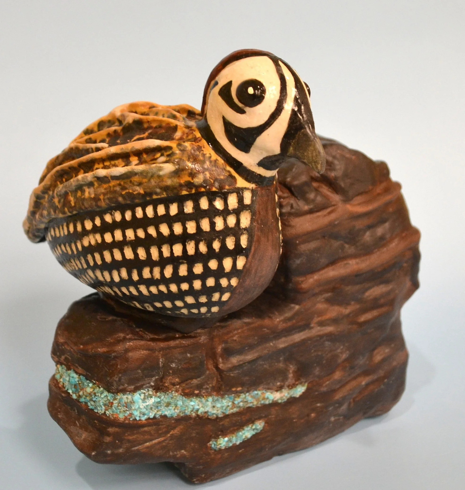 Turquoise Quail   
 4” W x 7” H 