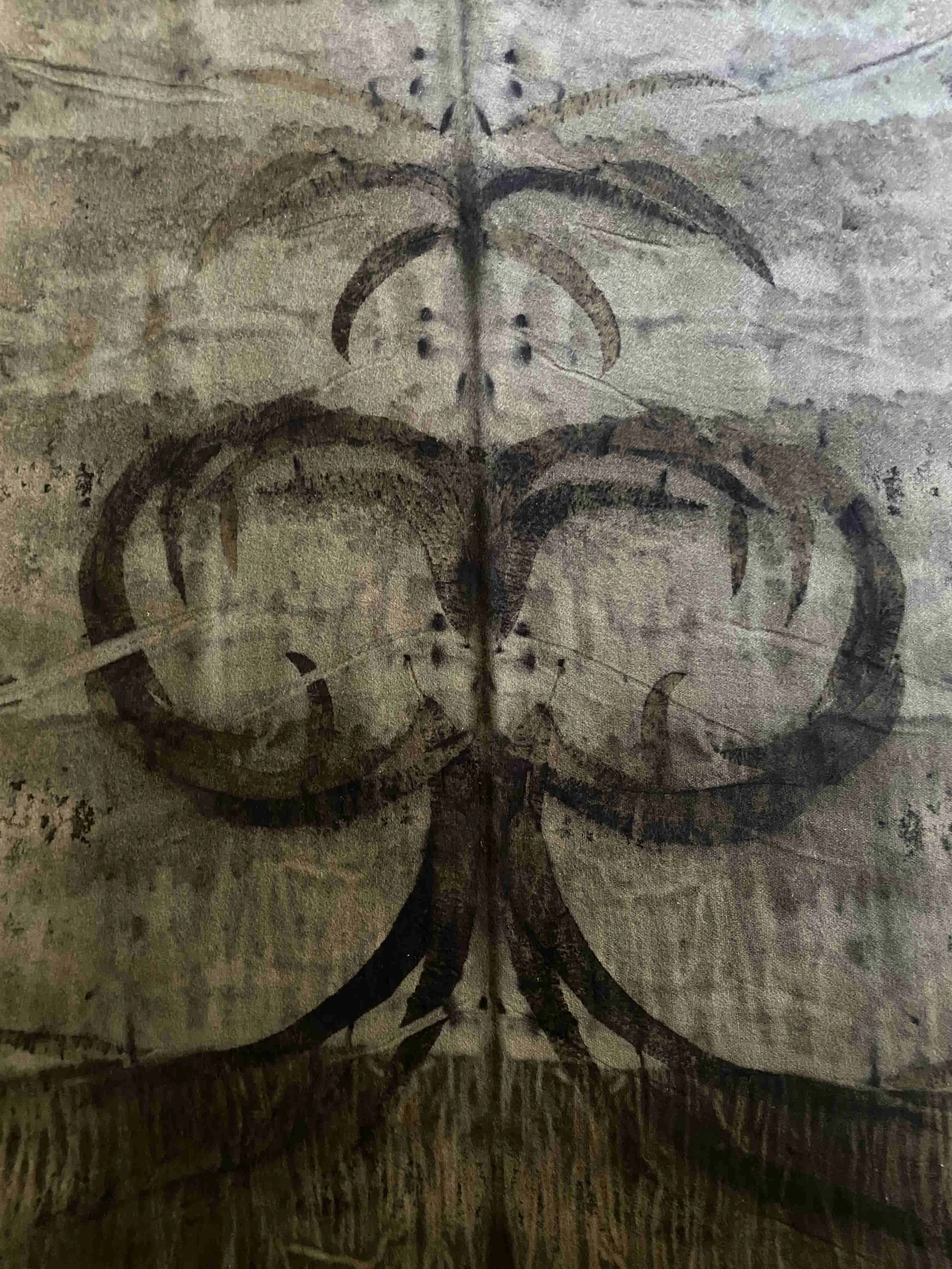 eco-dyed wool prints, native species