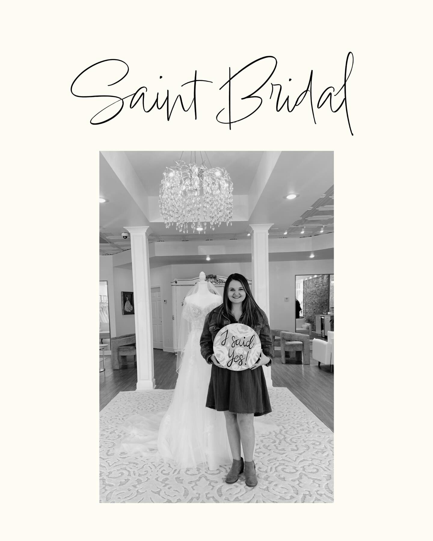 Another Bride said yes to her dress at @saint.bridal ! Congratulations Jade!! 🩵💍🤩