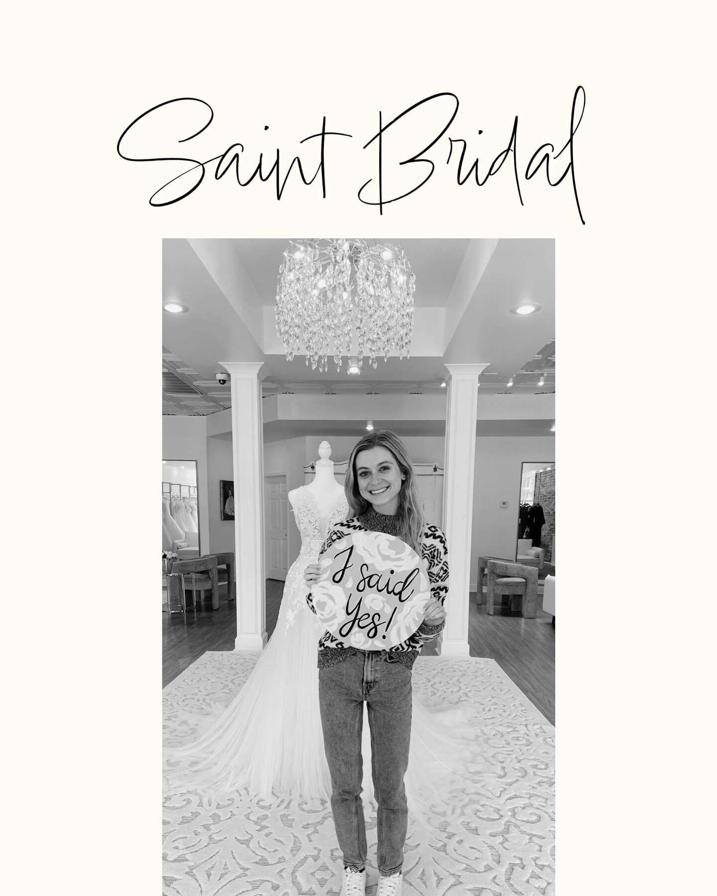 Congratulations to Catherine on finding her dream dress at @saint.bridal  So happy for you!! 🩵