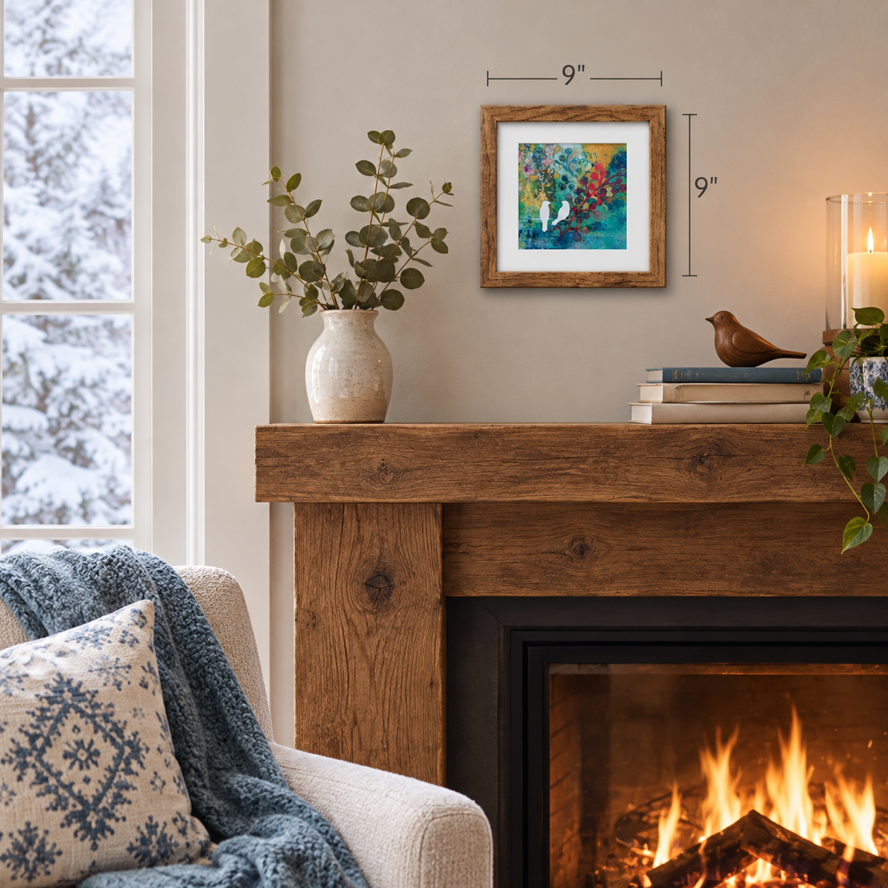 Cozy Mantel Vignette with 9-Inch Artwork.png