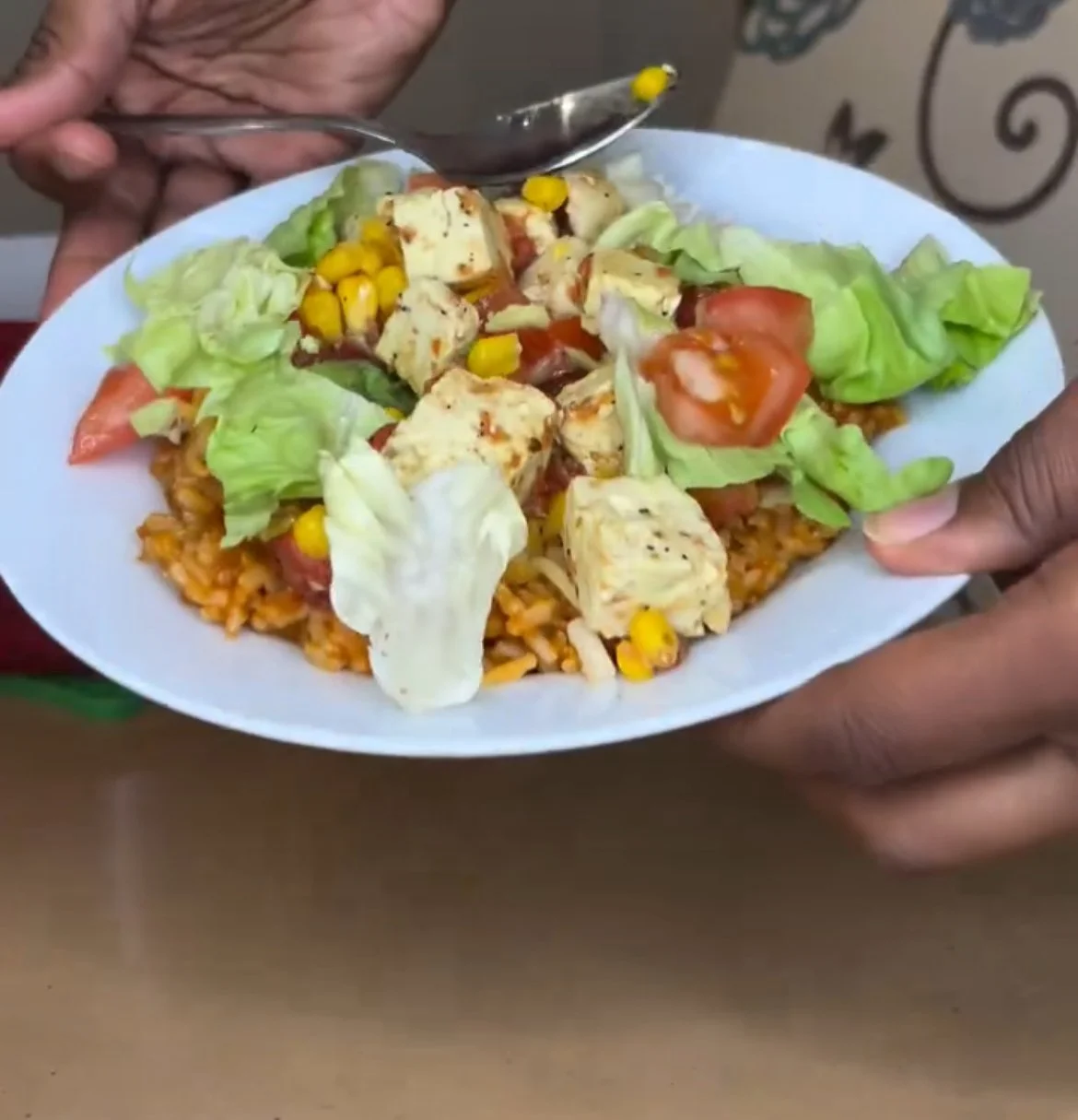 Latin-inspired tofu and rice