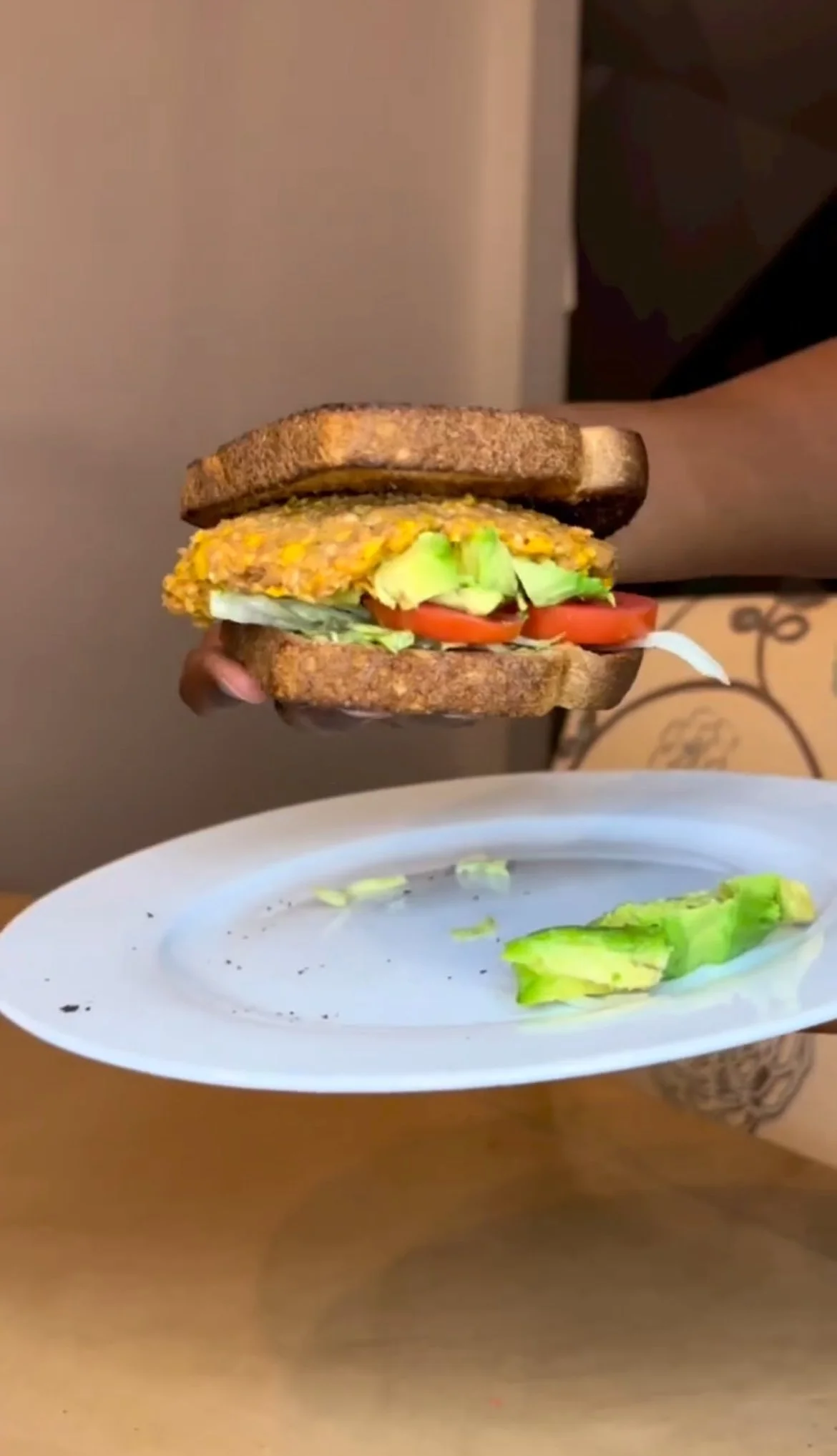 Vegan Smash Pinto Sandwich