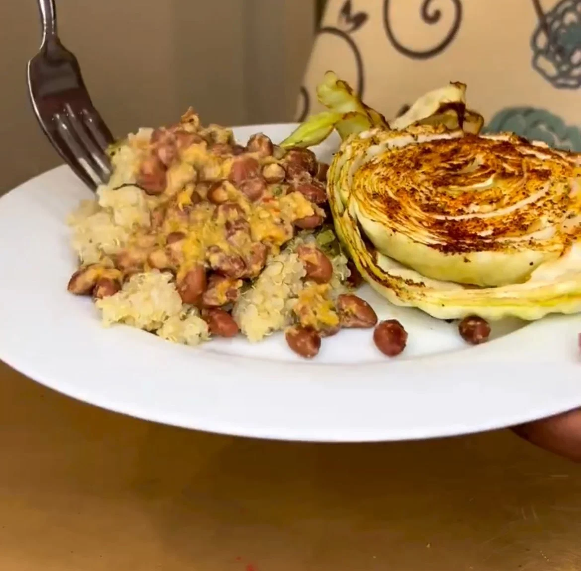 Adobo cabbage Steak and creamy beans