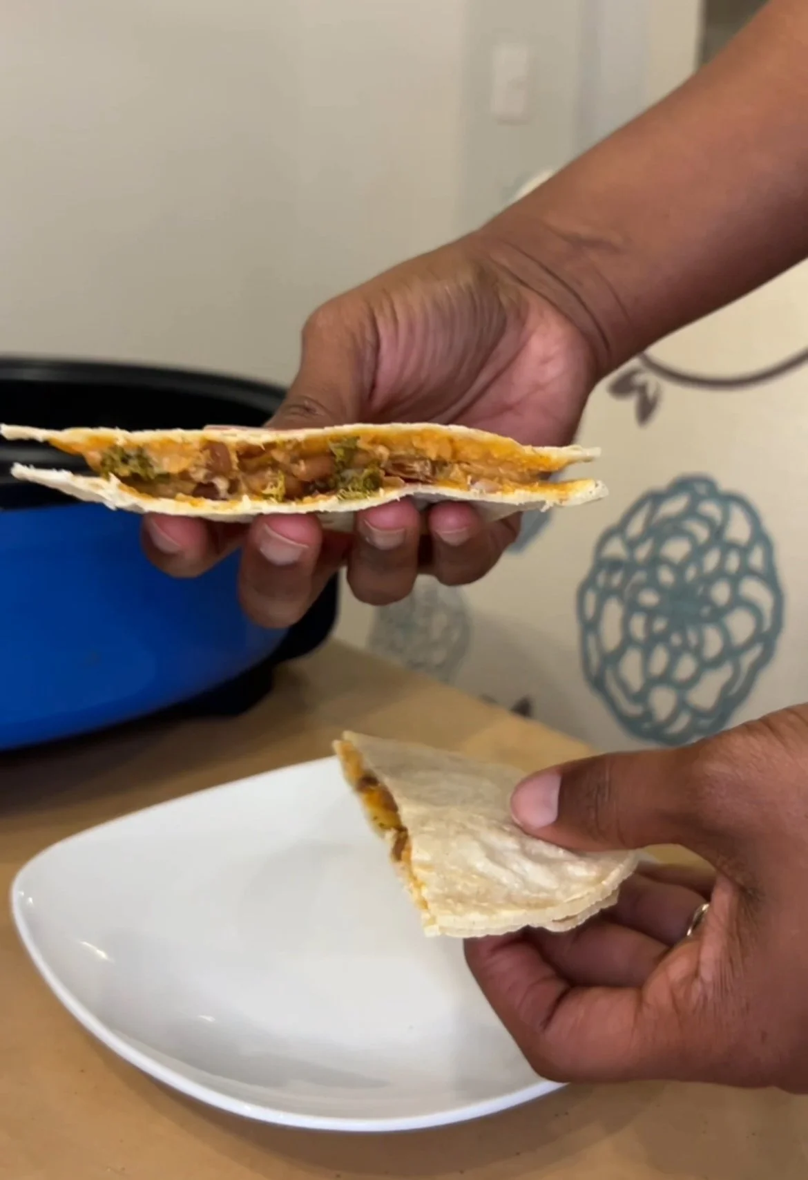 Bean and Broccoli Quesadilla 