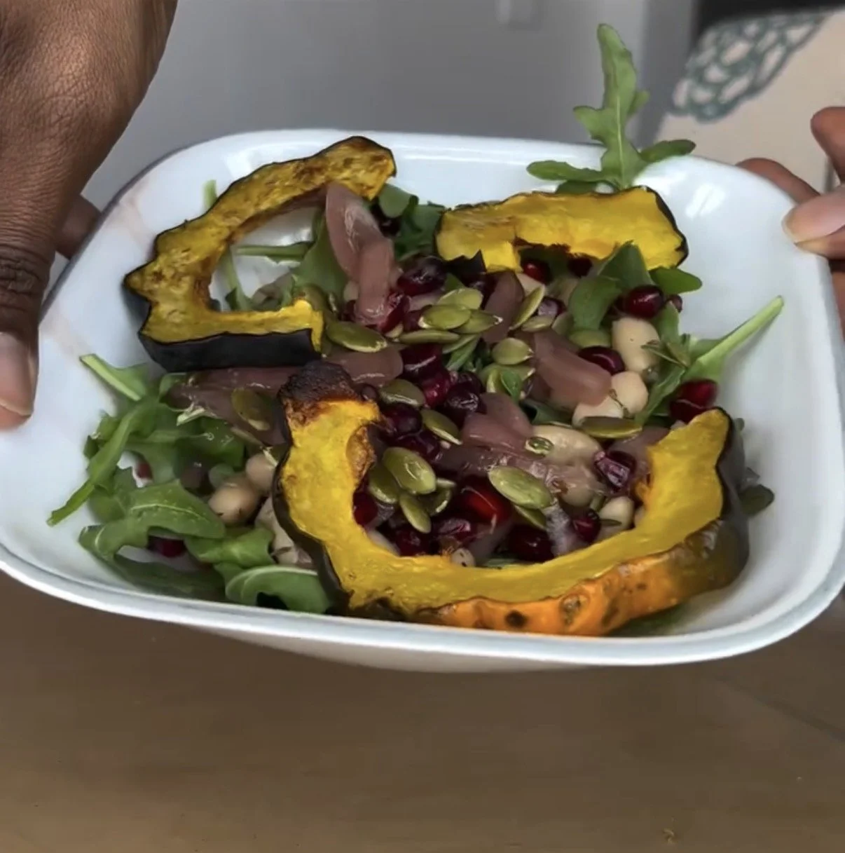 Acorn Squash and Pomegranate Salad