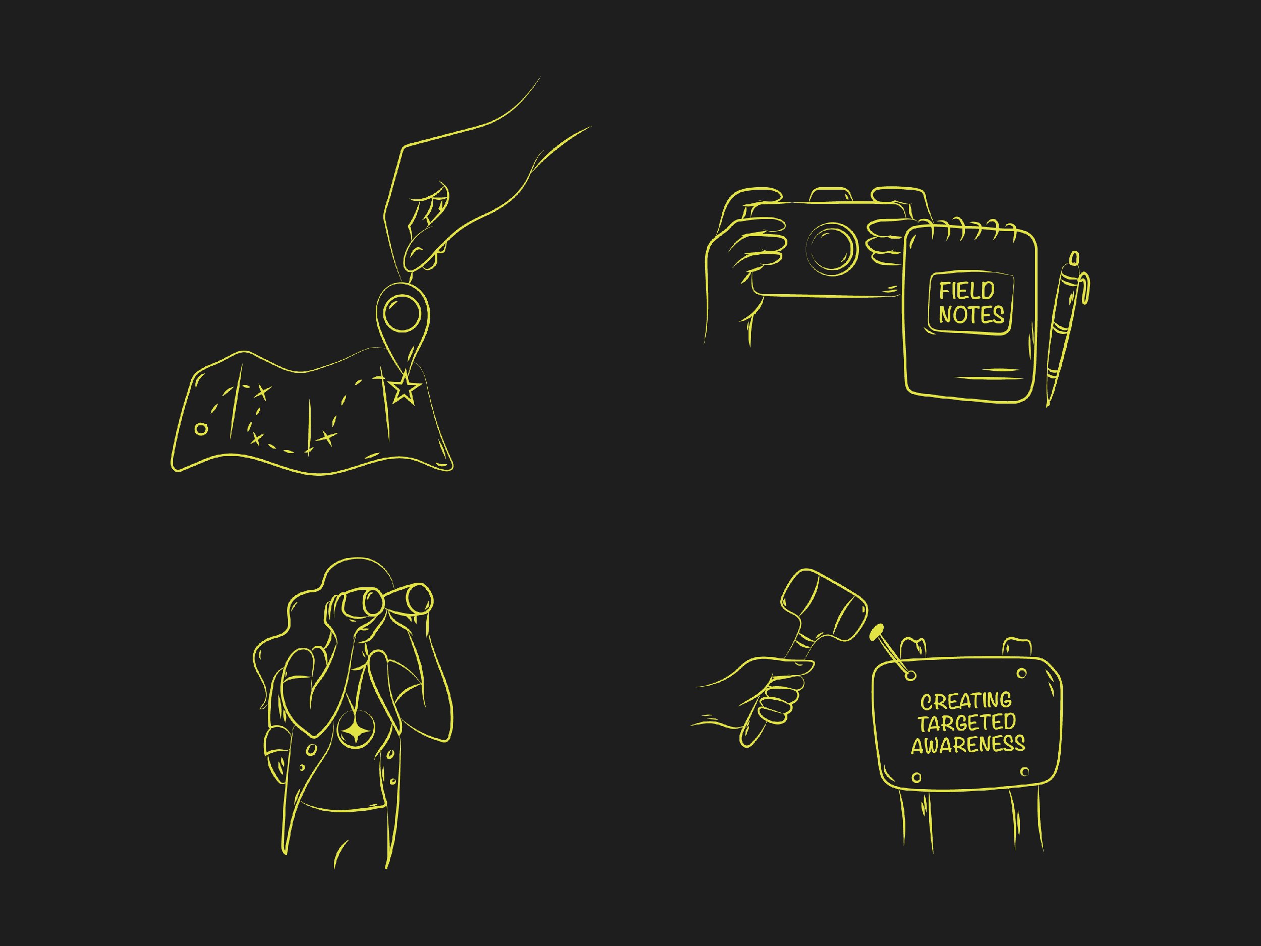 Created custom illustrations to reinforce messaging for eco-friendly marketing consultancy.