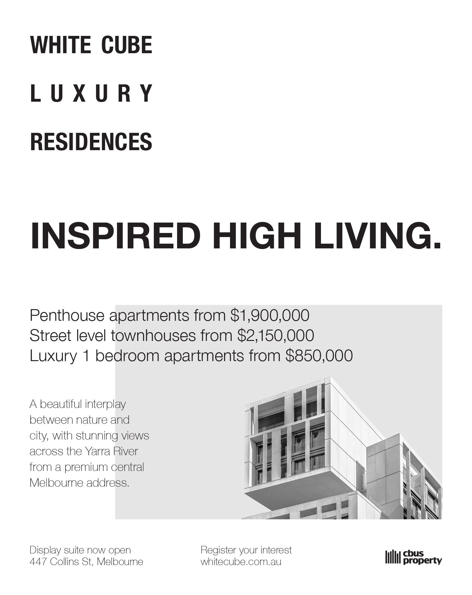 Luxury real estate ad in Melbourne