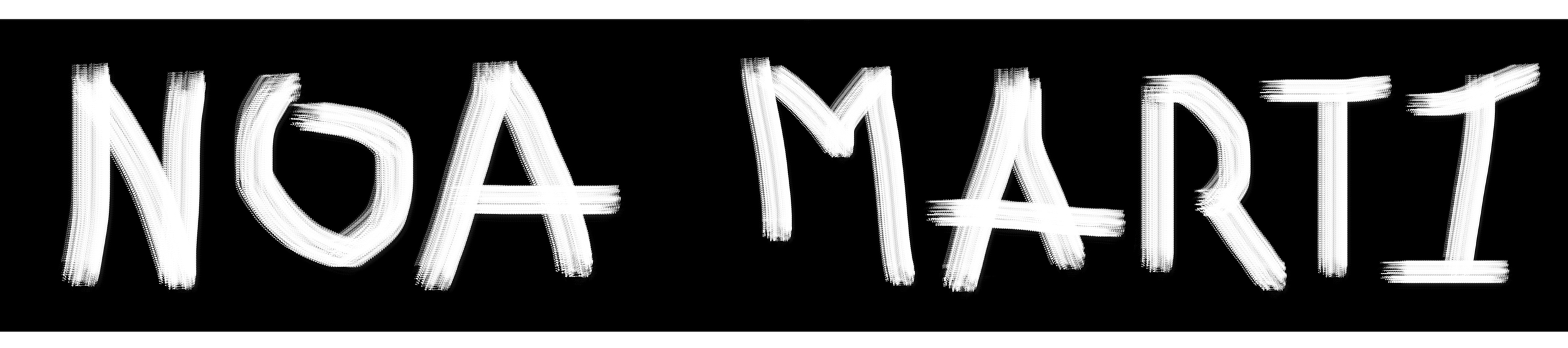 Hand-drawn text that reads "NOLA MARDI" in white on a black background.