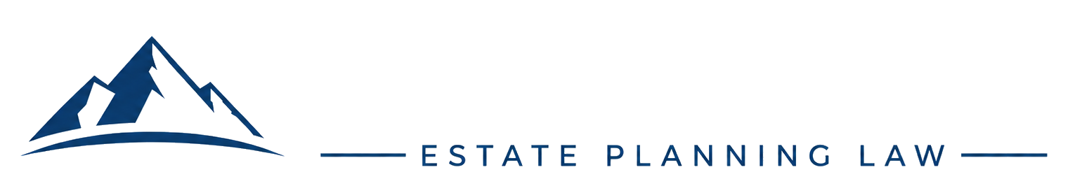 Logo for Legacy Peak Estate Planning Law Firm, featuring stylized mountains and the text 'Estate Planning Law'.