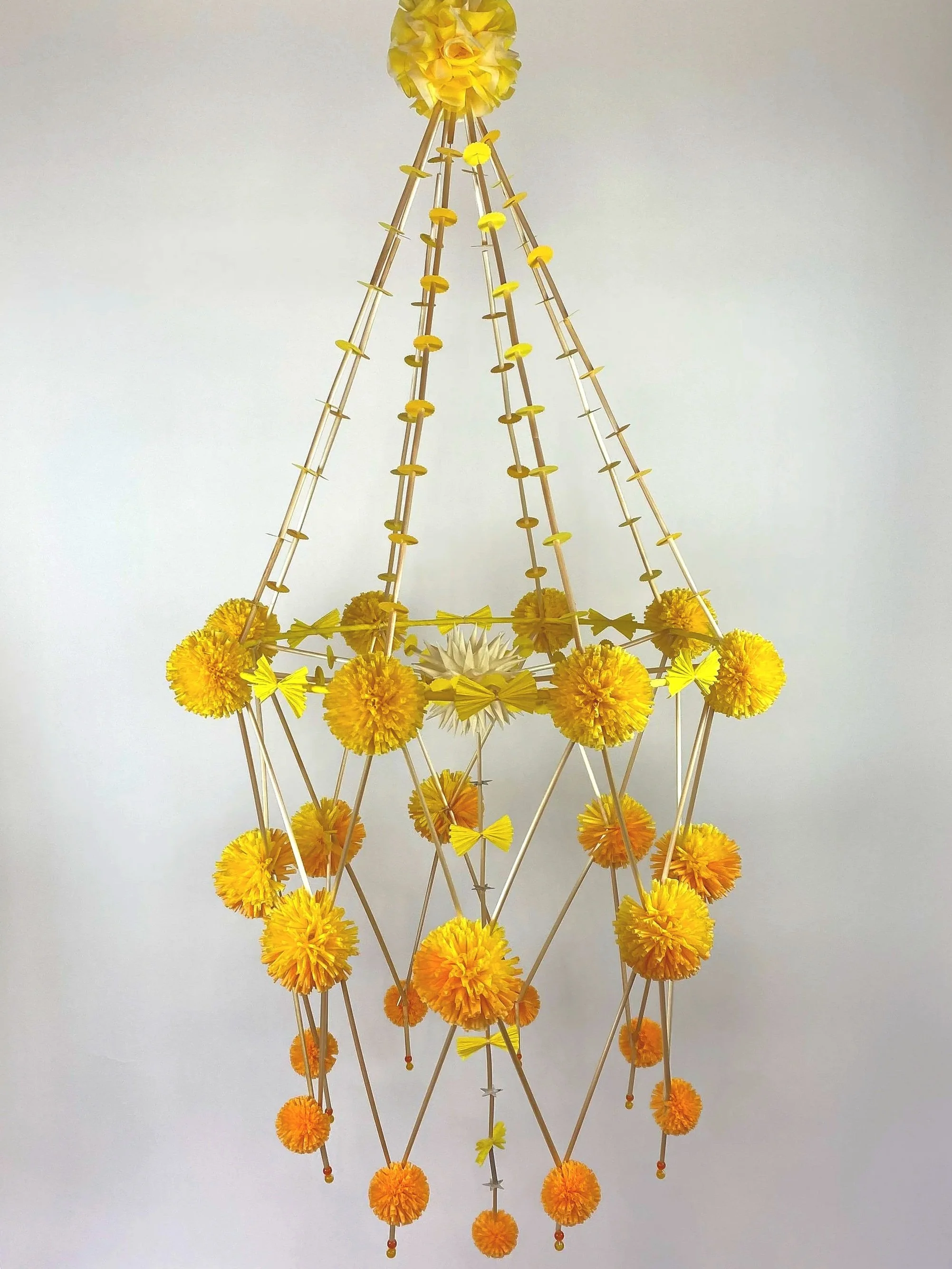 "Summer Solstice Pajak" made with tissue paper and rye straw