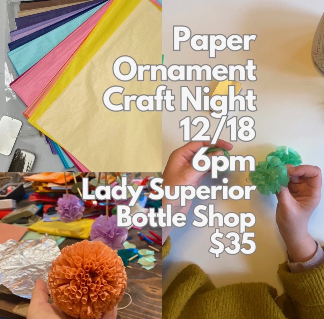Paper Ornament Craft Night