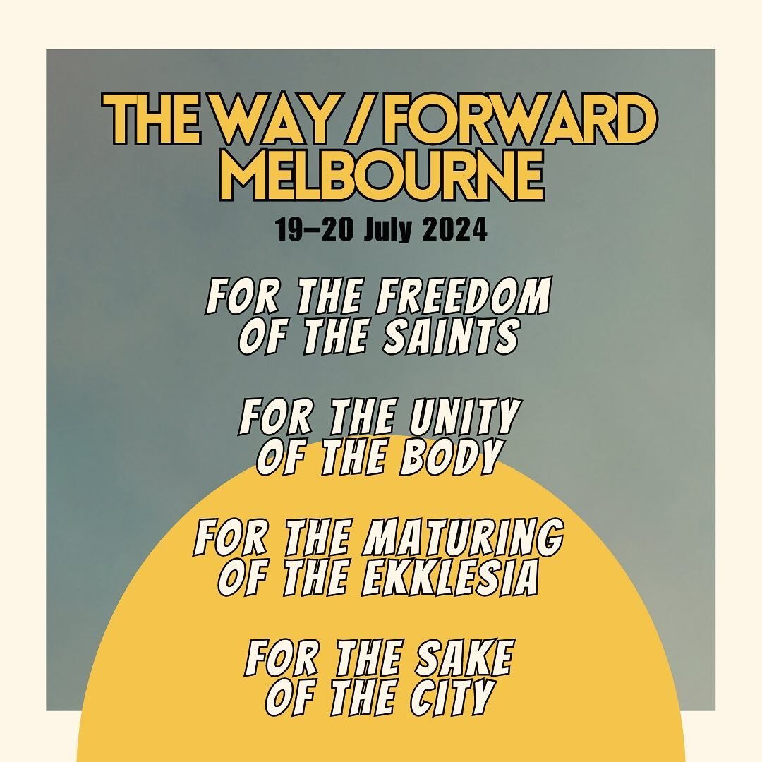 We&rsquo;d love for you to join us for two days of worship, teaching, impartation and building relationships across Melbourne 🙏🏼

19 - 20 July
36 Barton St, Hawthorn
Reach out for more details / check out the link in bio

This will be a significant