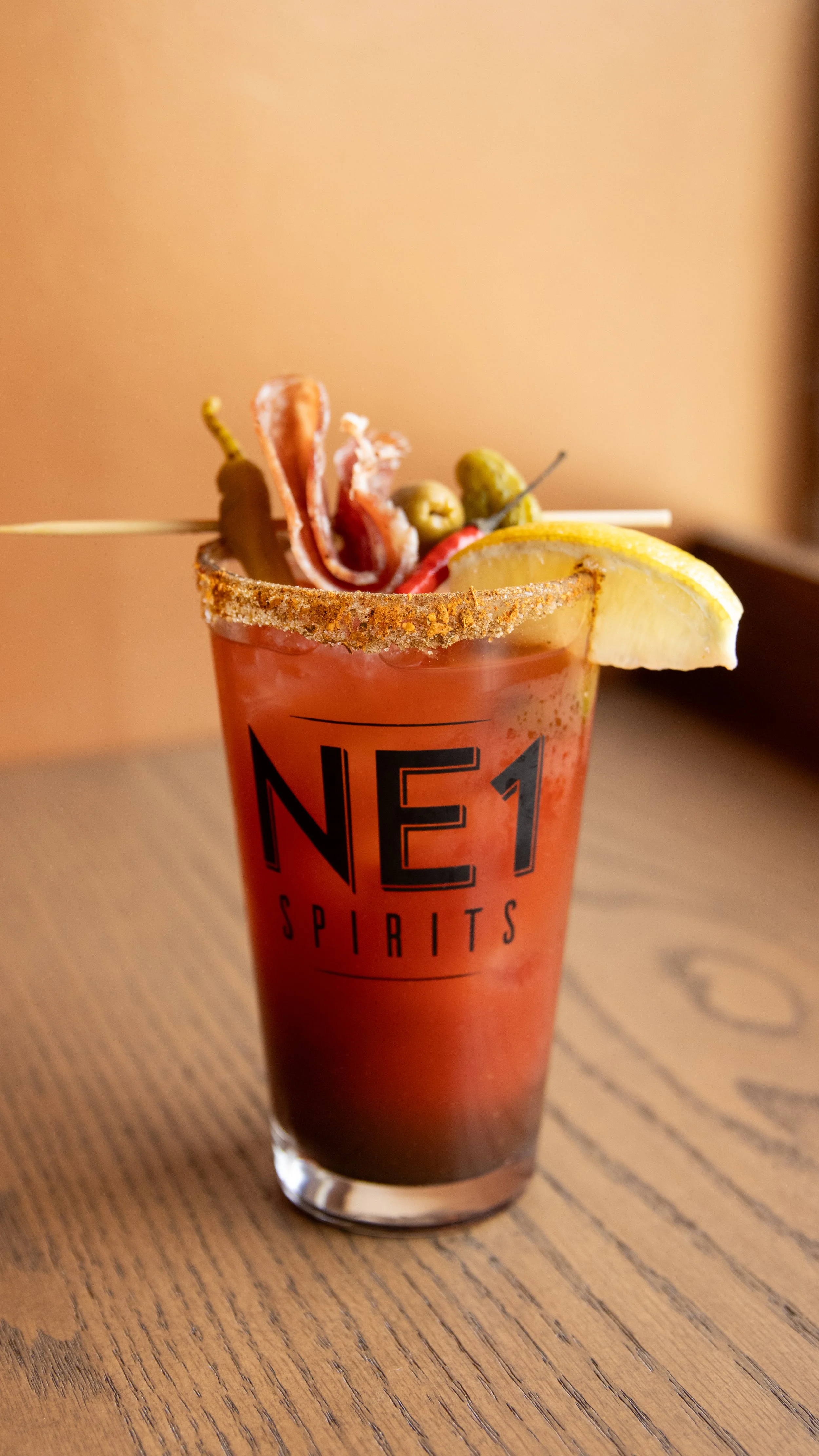  NE1 Caesar 
The Canadian staple made with NE1 Spirits Vodka