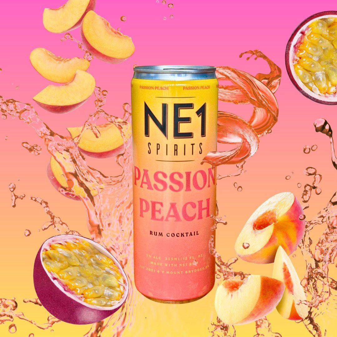 PASSION PEACH -NE1 RUM Cocktail

This NE1 Rum cocktail is perfectly crafted with the luscious sweetness of peach, and the exotic tang of passionfruit! Each sip is a tantalizing journey to sun-drenched shores and tropical breezes. Unleash the taste of