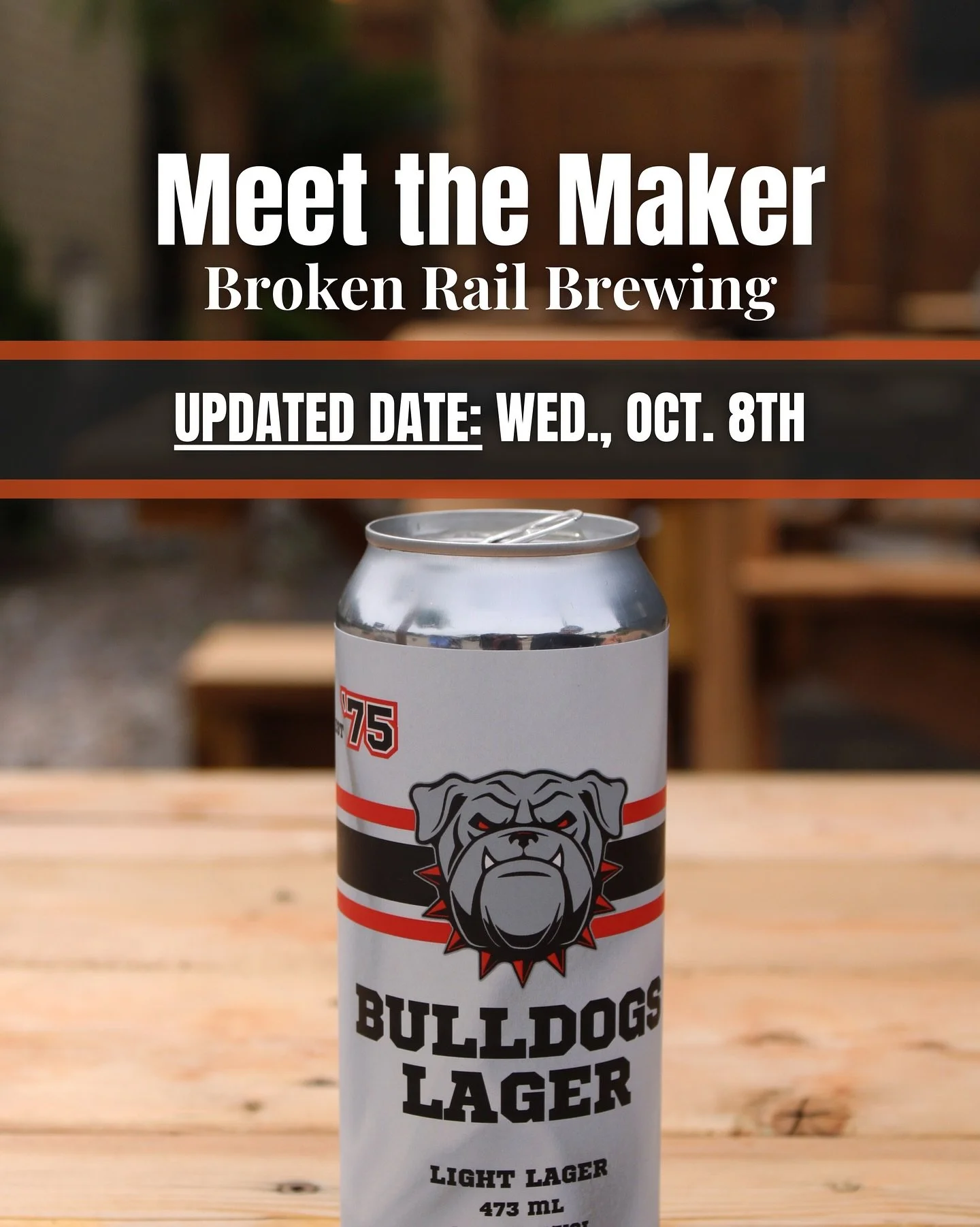 DATE CHANGE*

Join us at The Still on Wednesday, October 8th for next month&rsquo;s Meet the Maker featuring @brokenrailbrewing 

Ryan &amp; Dave will be coming out to sample a variety of Broken Rail&rsquo;s delicious craft beers. The event is from 6