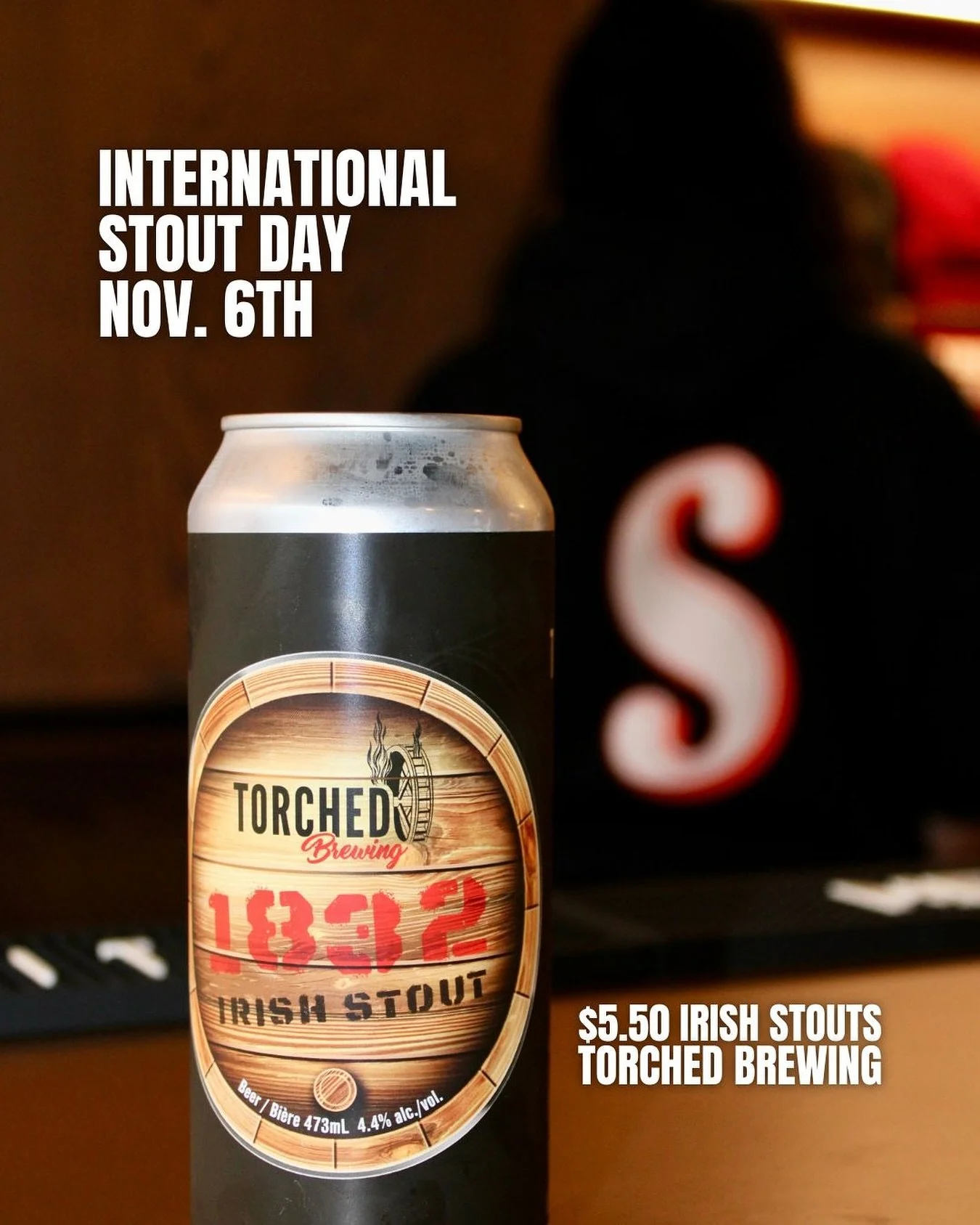 Leaves are falling, stouts are calling!

Join us this Thursday, November 6th at The Still for International Stout Day! We&rsquo;re serving up $5.50 1832 Irish Stouts from @torchedbrewing 

Don&rsquo;t forget Meet the Maker with @sprucewoodshores is t