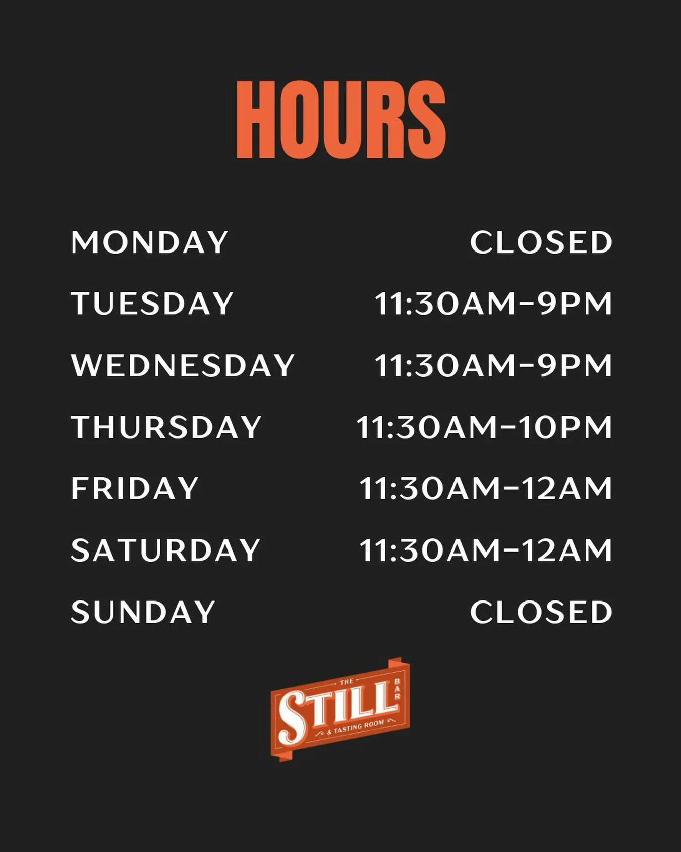 Updated Hours ✨