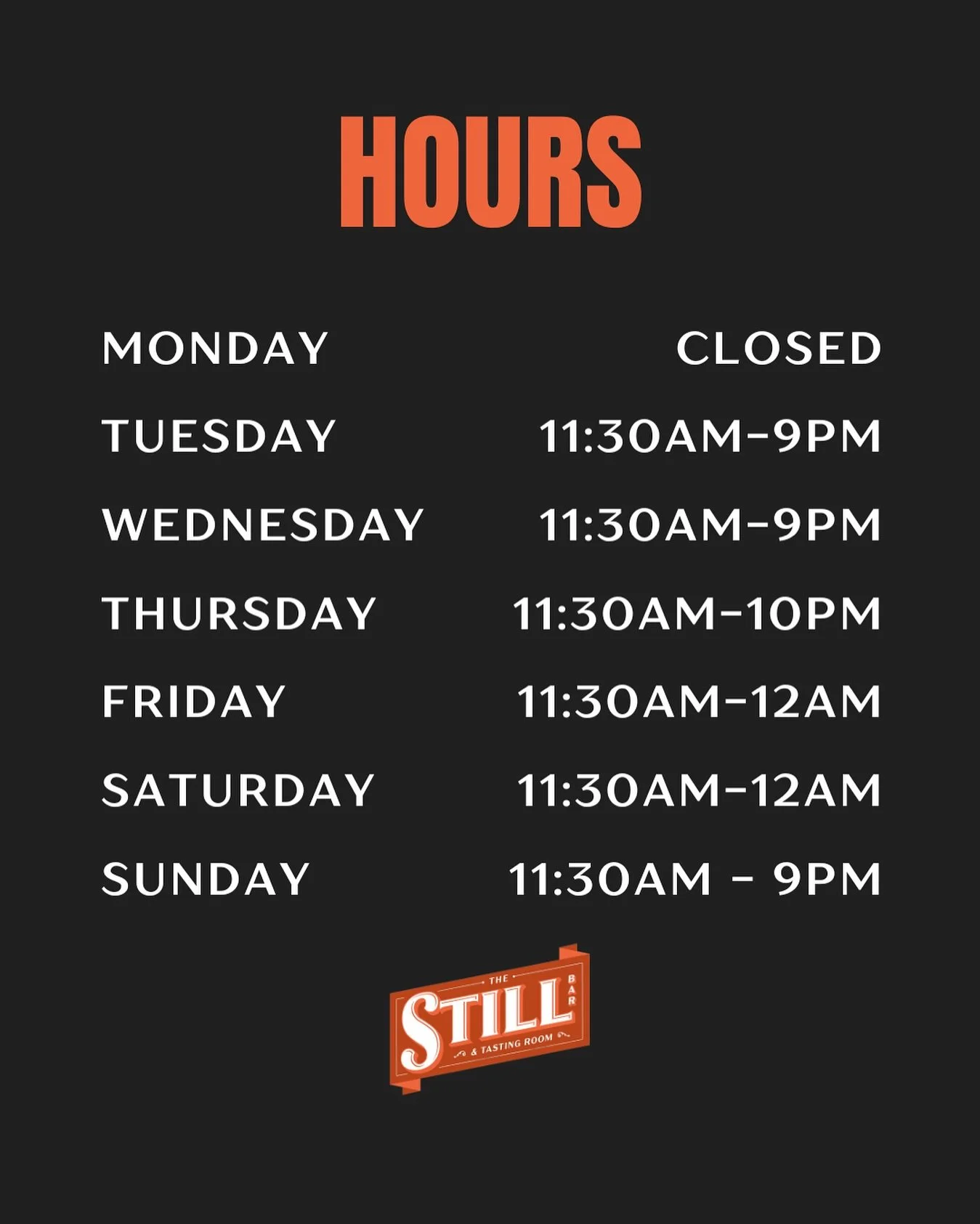 Updated hours ✨