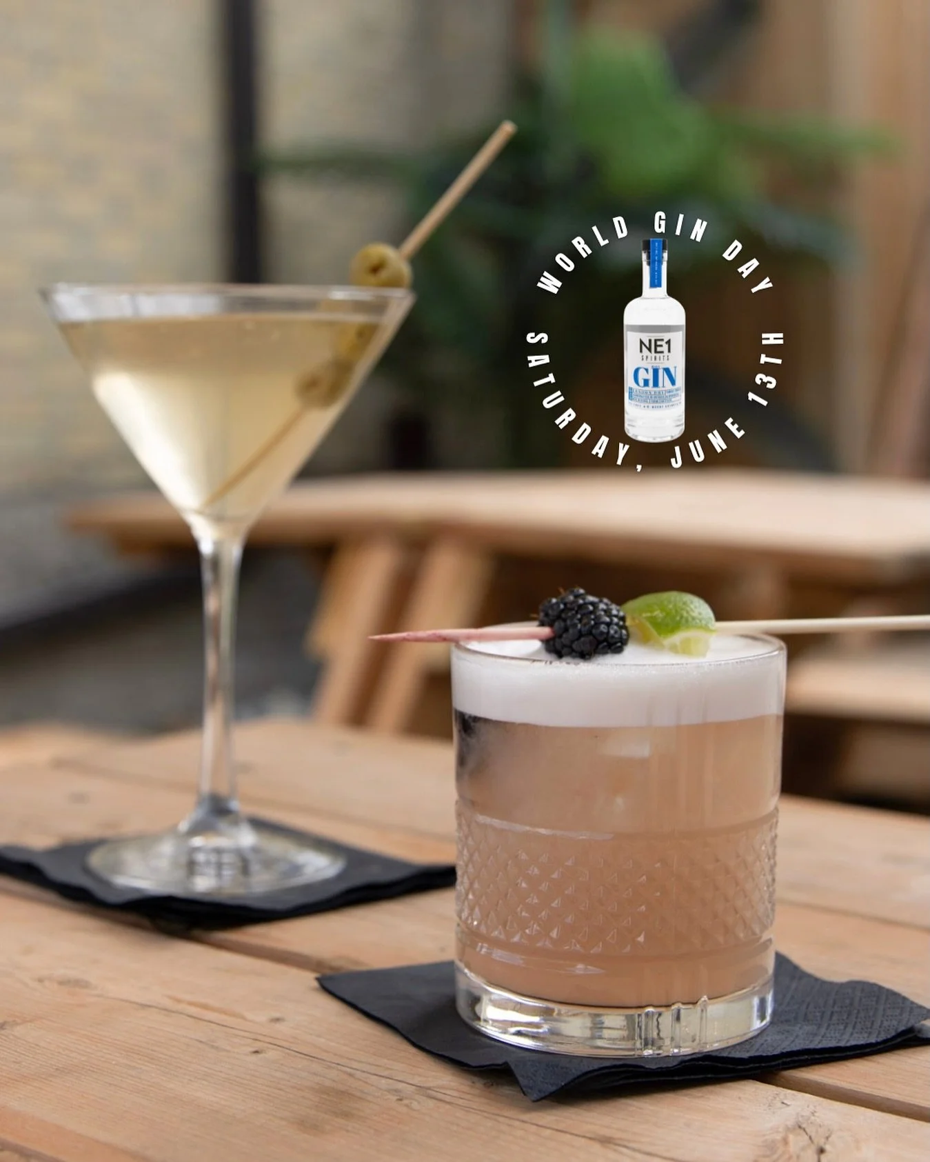 Let the good times beGIN! 🍸

Saturday, June 13th join us in celebrating National Gin Day. 

Serving up our featured cocktail a delicious Blackberry Gin Sour! Made with @ne1spirits Gin, lemon juice, pineapple juice, simple syrup, blackberry syrup &am