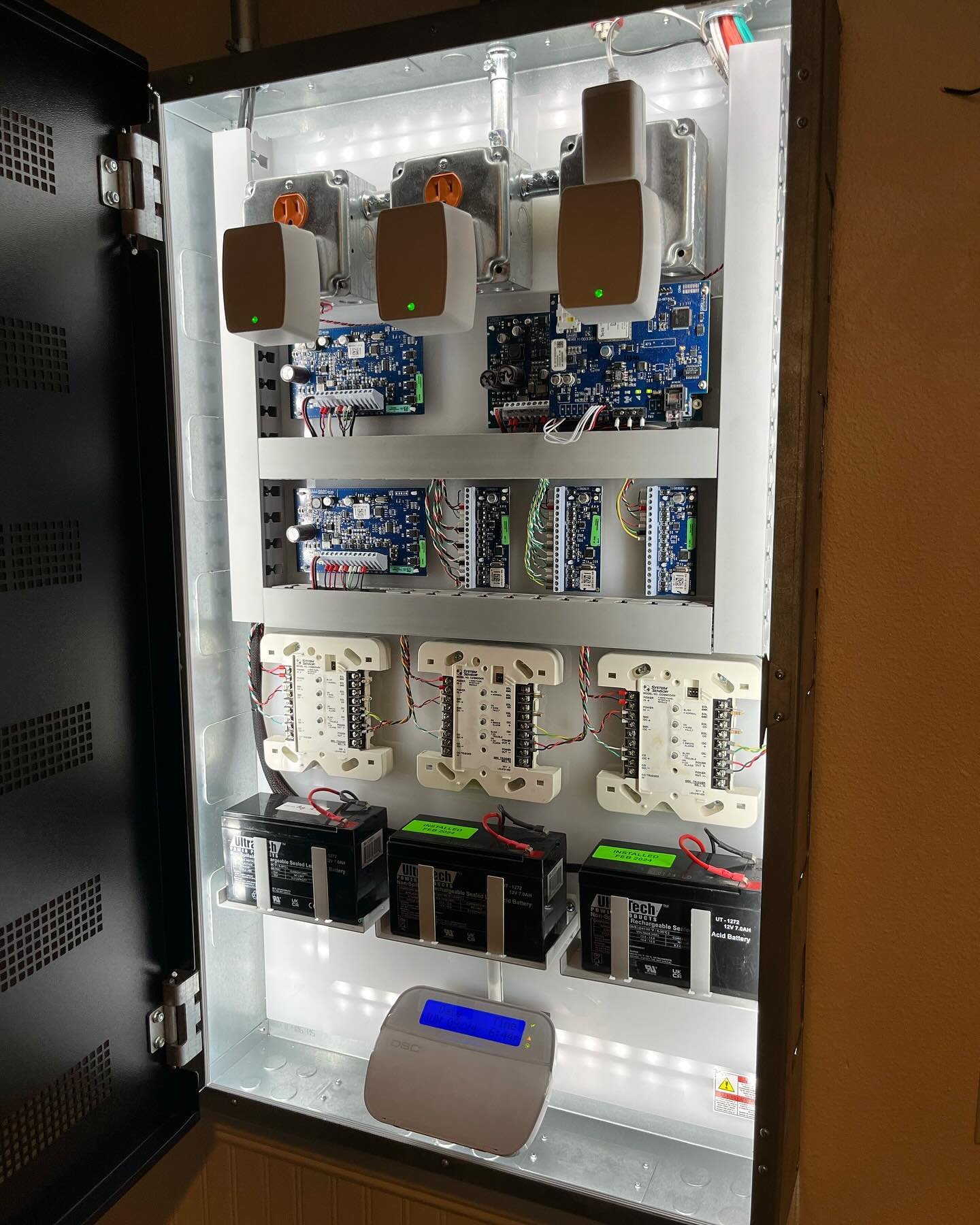 DSC Neo alarm and life safety system installed in @futureautomation enclosure. #homesecurity #hometechnology #smarthome #alarm #security