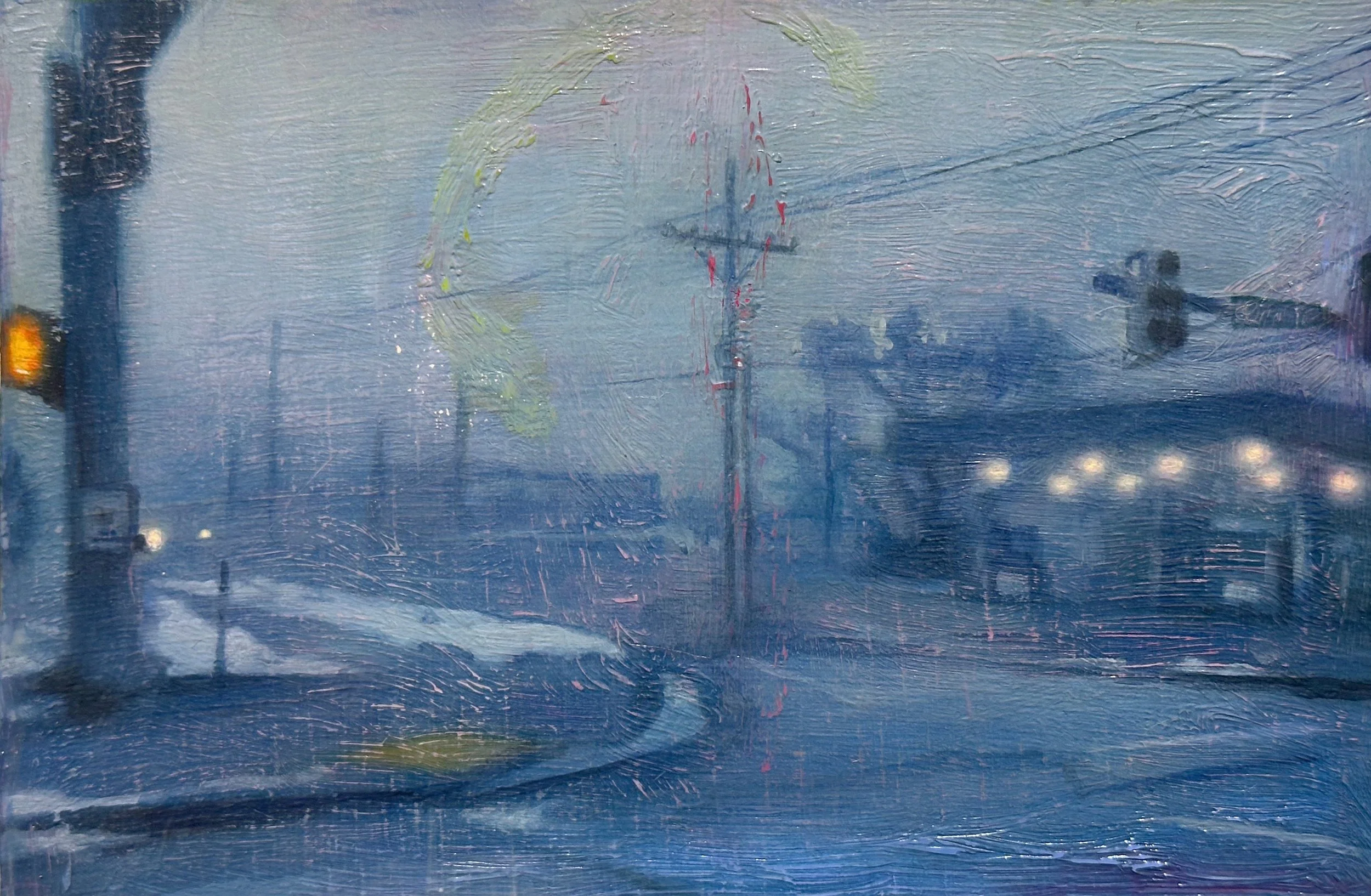 10 Circles / 
4x6 Inches /
Oil paint on wood panel