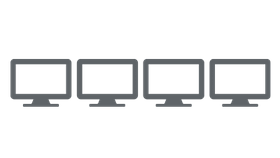 Multi-monitor KVM over a single fiber optic or copper cable