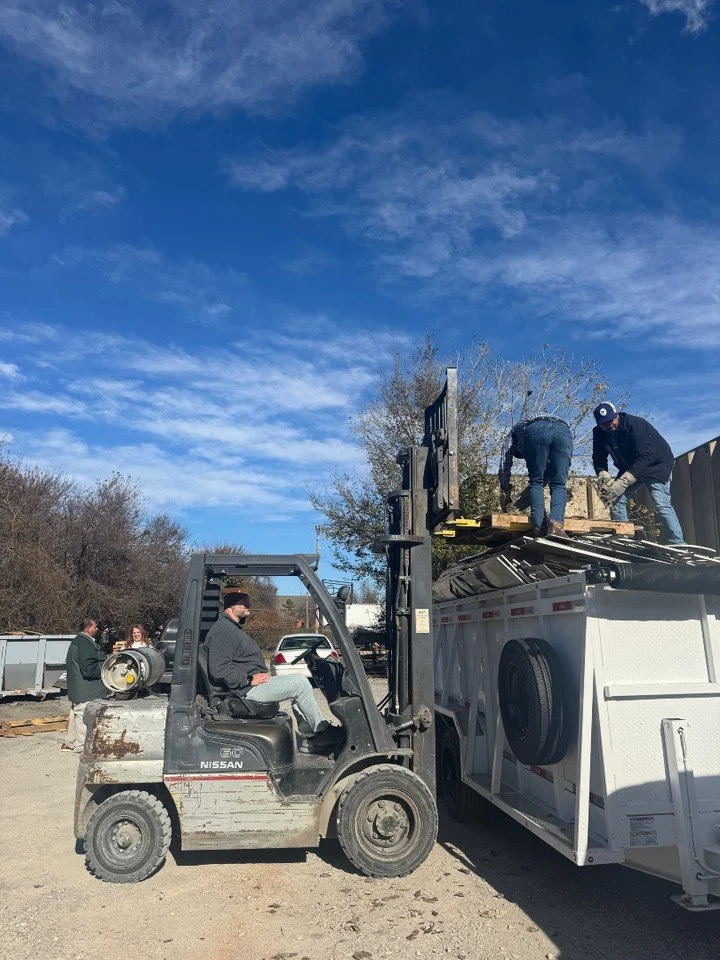 At A.R.K. Ramos nothing goes to waste. We make it a point to sell or donate materials whenever possible. Here's Brendan loading up materials for a customer that we give them a second life! 

We do not like to waste. Our goal is always to be as resour