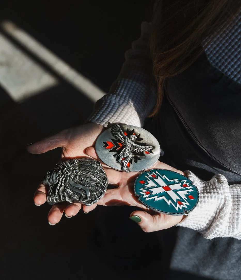 Belt buckles? I know, not our normal content.

It started with a simple ask: two educators from American Indian School stopped by A.R.K. Ramos wondering if they could purchase scrap metal for their students. Not for resale. For learning.

They're gui