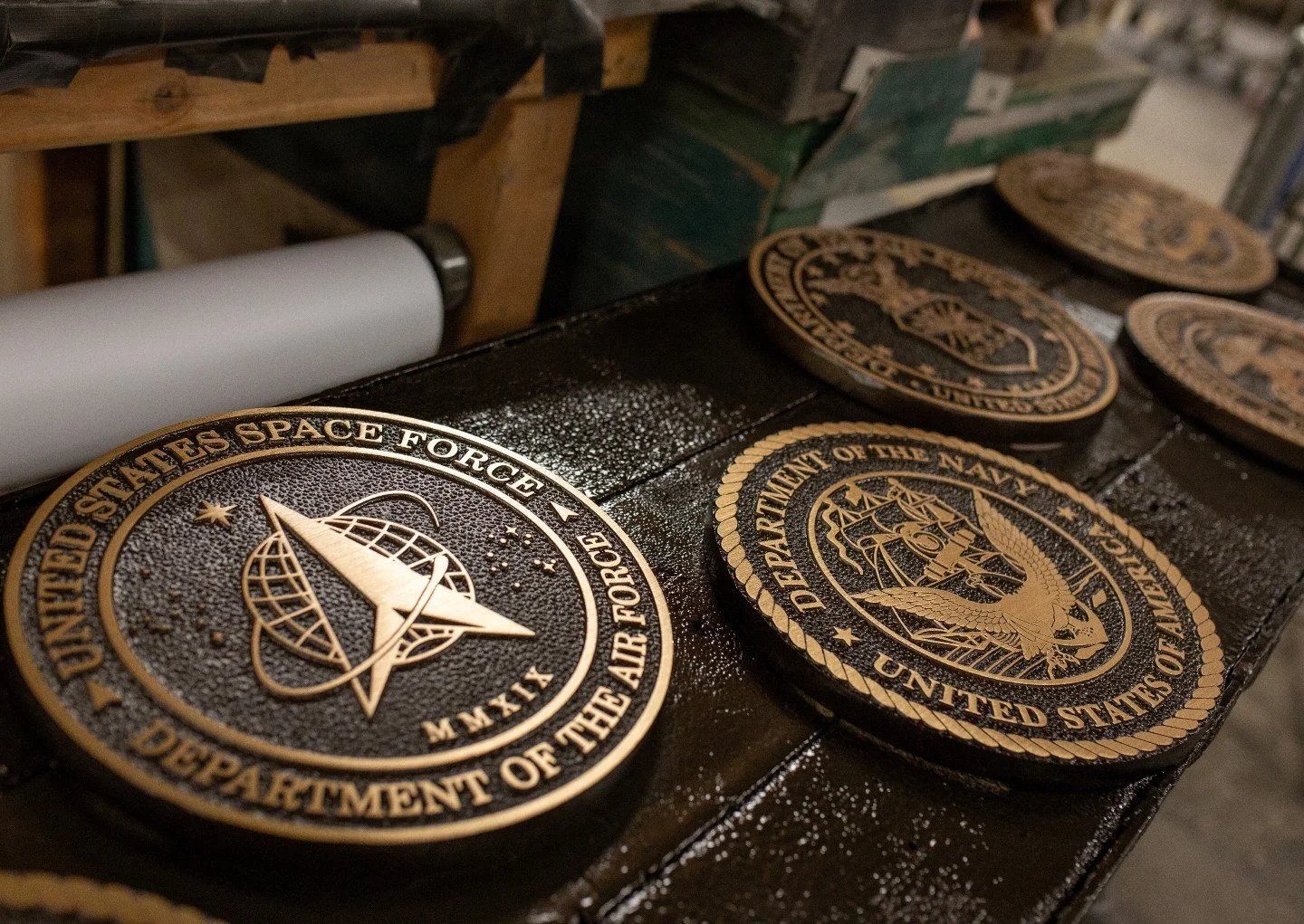 United States Space Force. Department of the Navy.

Work like this requires a manufacturer who won't miss a single detail. Dimensions verified.

Materials approved. Specs confirmed &mdash; all before the bronze gets poured.

That's the standard Divis
